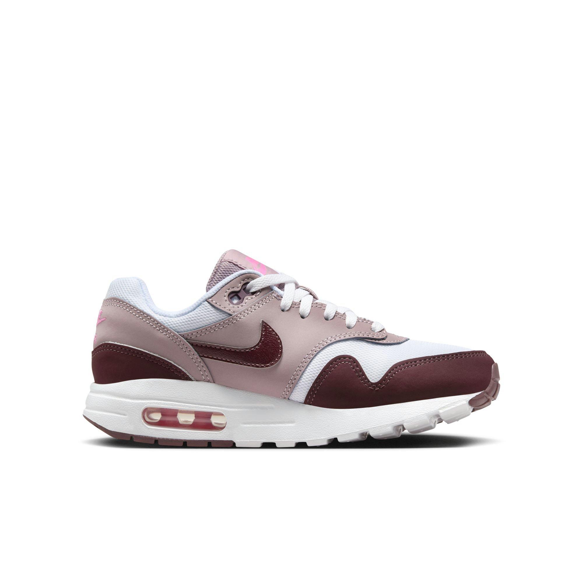 Nike Air Max 1 "White/Burgundy Crush/Lt Violet Ore" Little Kids Shoe