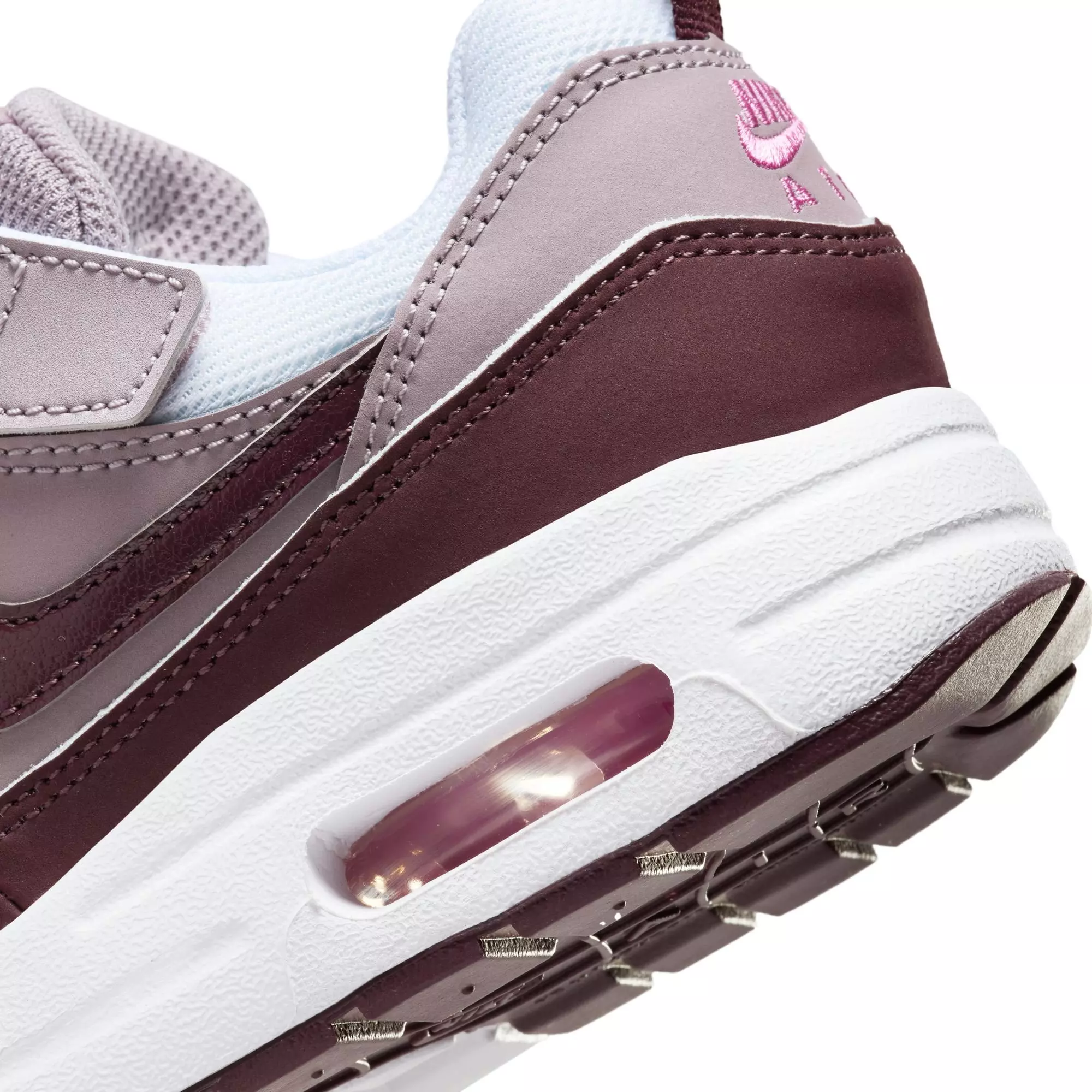 Nike Air Max 1 EasyOn "White/Burgundy Crush/Lt Violet Ore" Preschool Girls' Shoe - WHITE/PURPLE