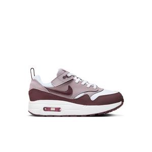 Nike Air Max 1 EasyOn "White/Burgundy Crush/Lt Violet Ore" Preschool Girls' Shoe