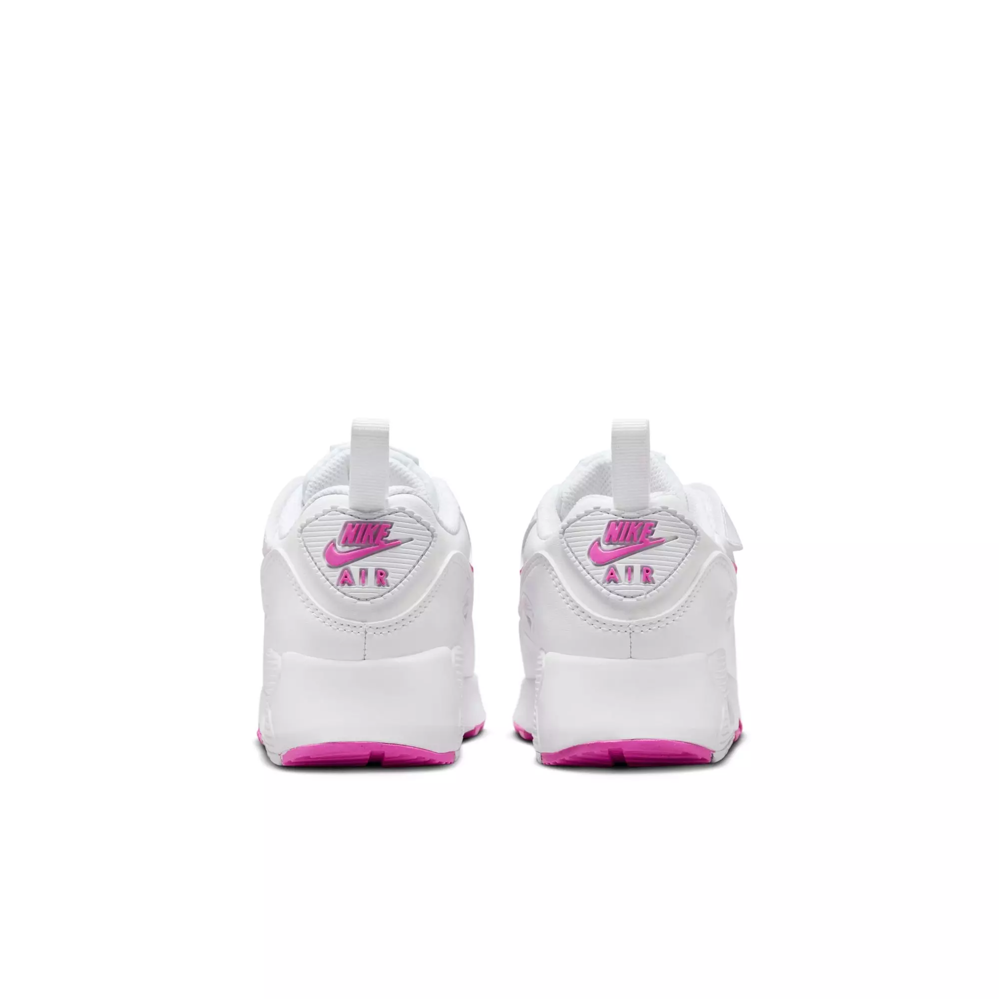 Nike Air Max 90 EasyOn "White/Laser Fuchsia" Preschool Girls Shoe - WHITE/PINK