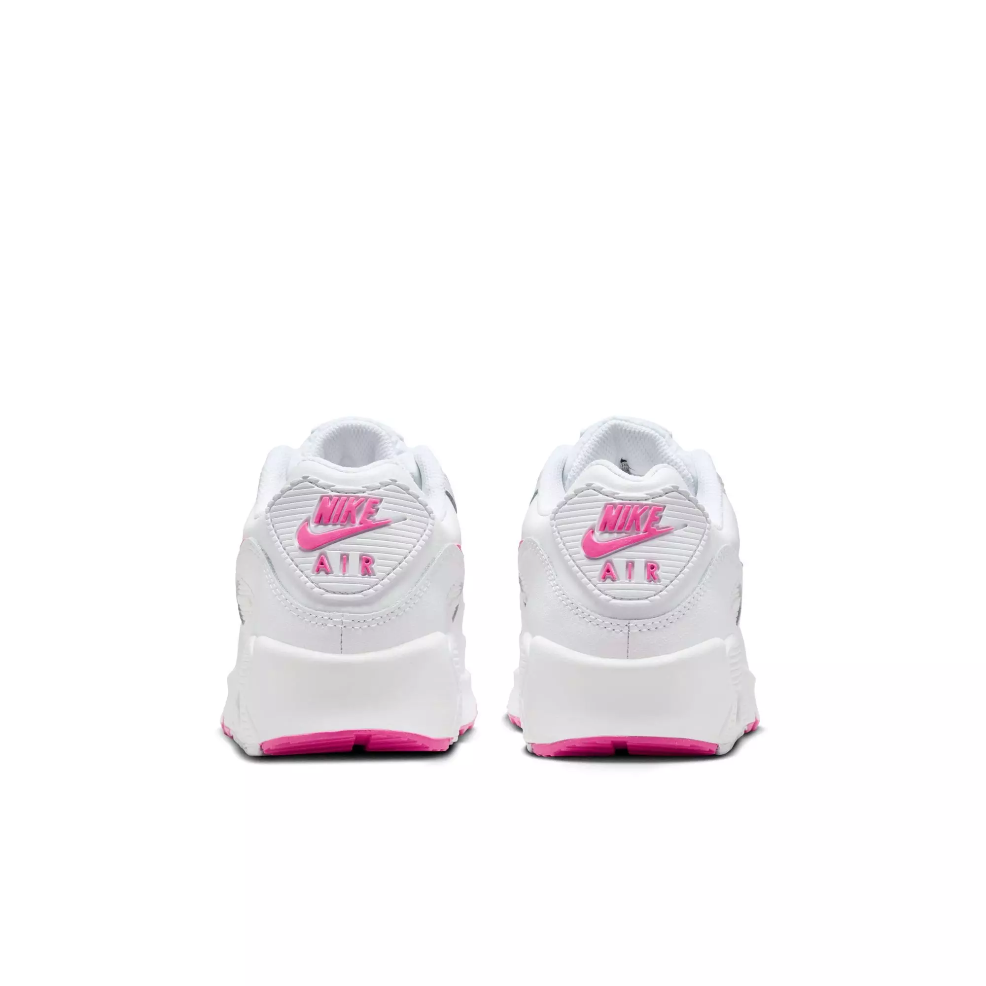 Nike Air Max 90 "White/Laser Fuchsia" Preschool Girls' Shoe - WHITE/PINK