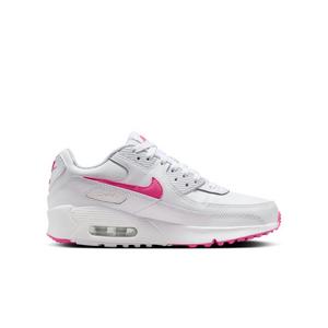 Nike Air Max 90 "White/Laser Fuchsia" Preschool Girls' Shoe