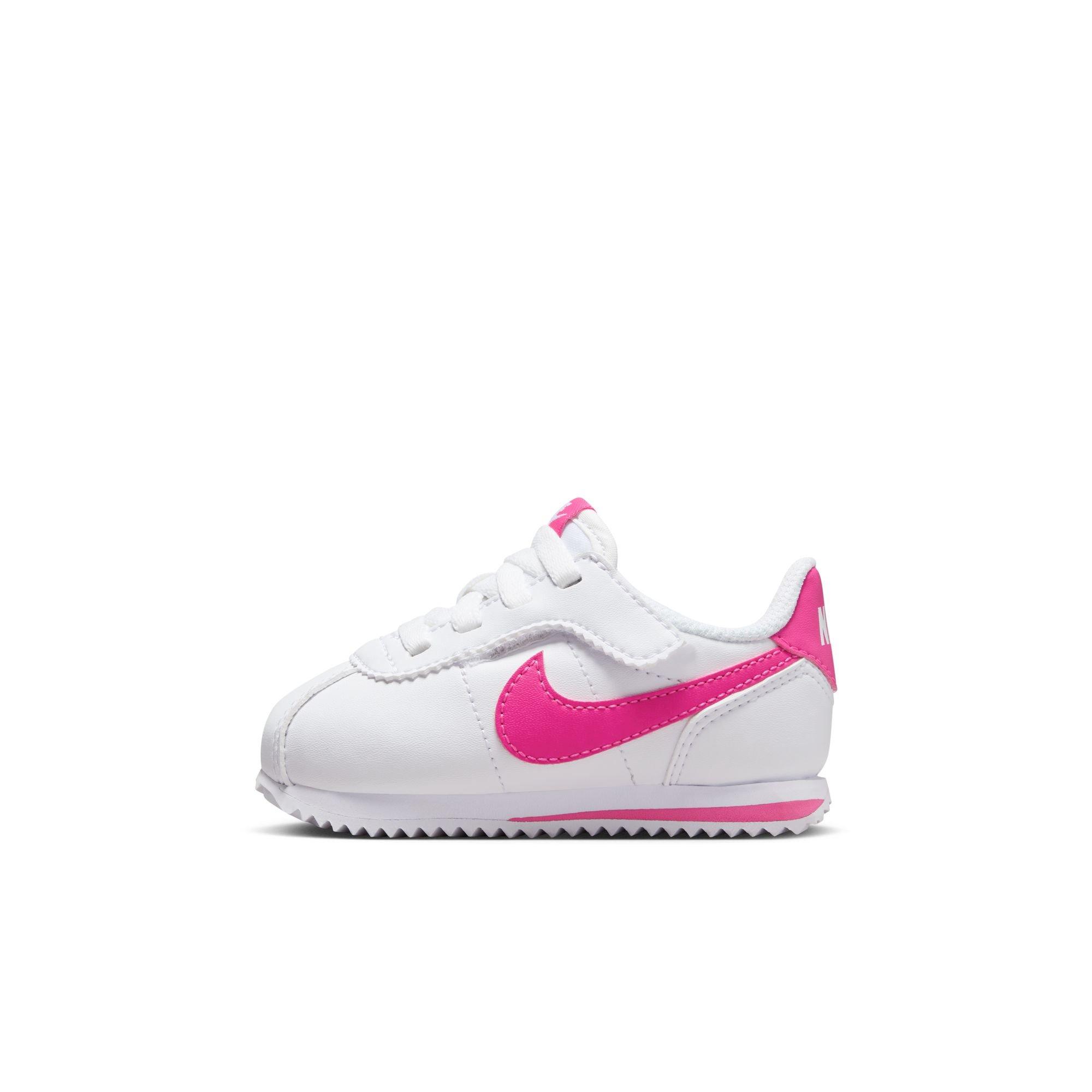 Nike Cortez EasyOn Toddler Girls' "White/Laser Fuchsia" Shoe