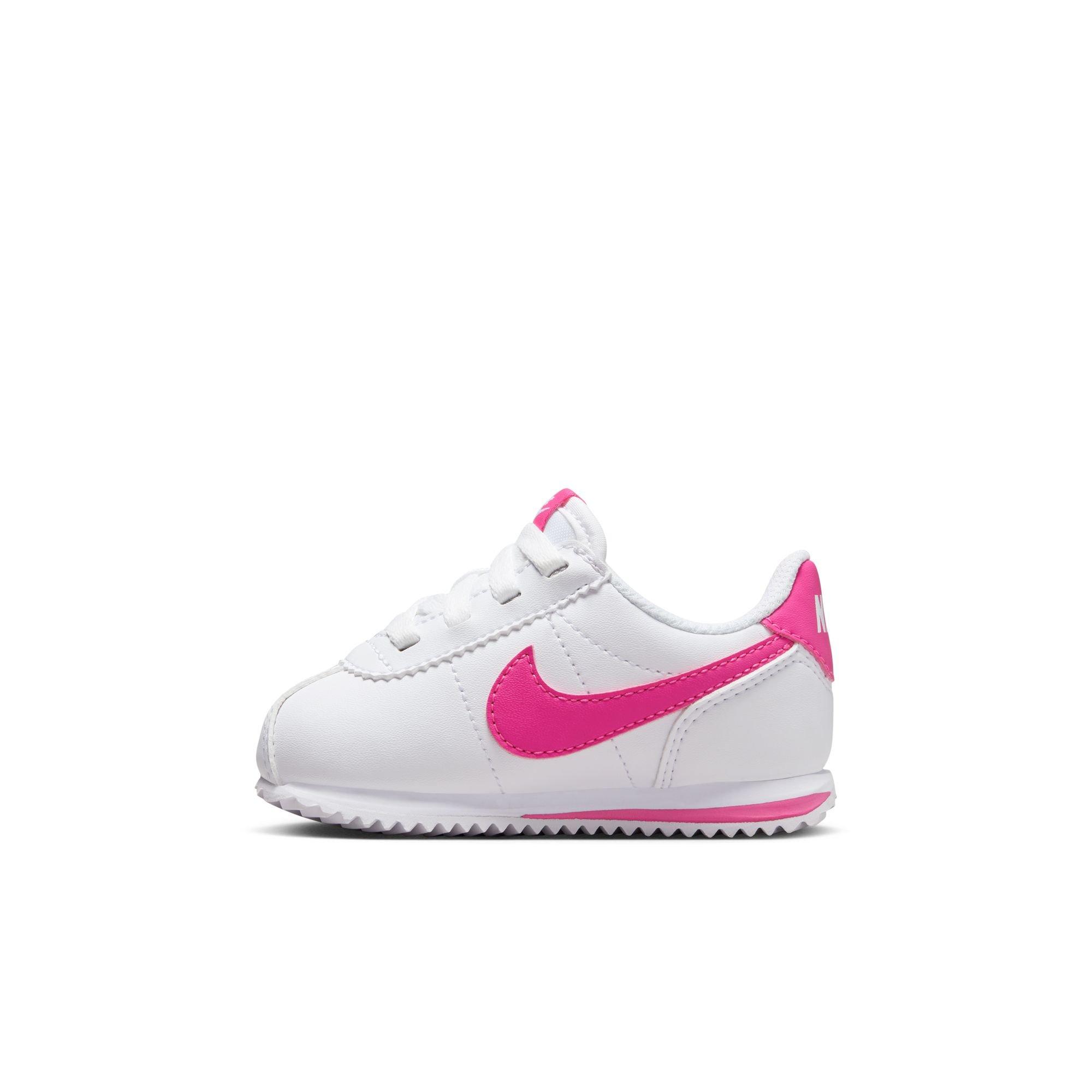 Nike Cortez EasyOn Toddler Girls' "White/Laser Fuchsia" Shoe