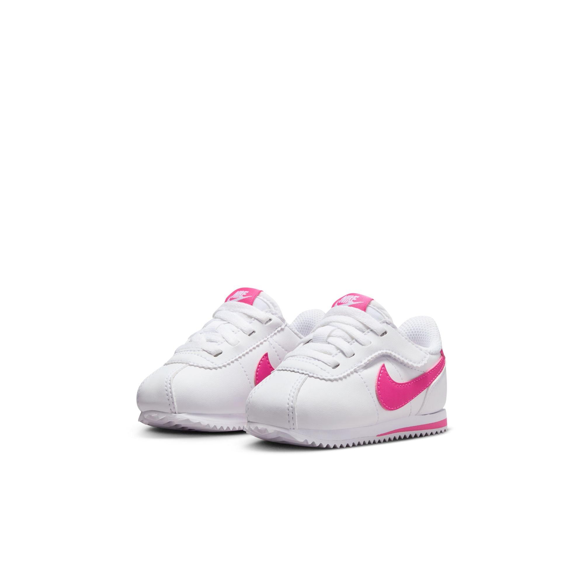 Nike Cortez EasyOn Toddler Girls' "White/Laser Fuchsia" Shoe
