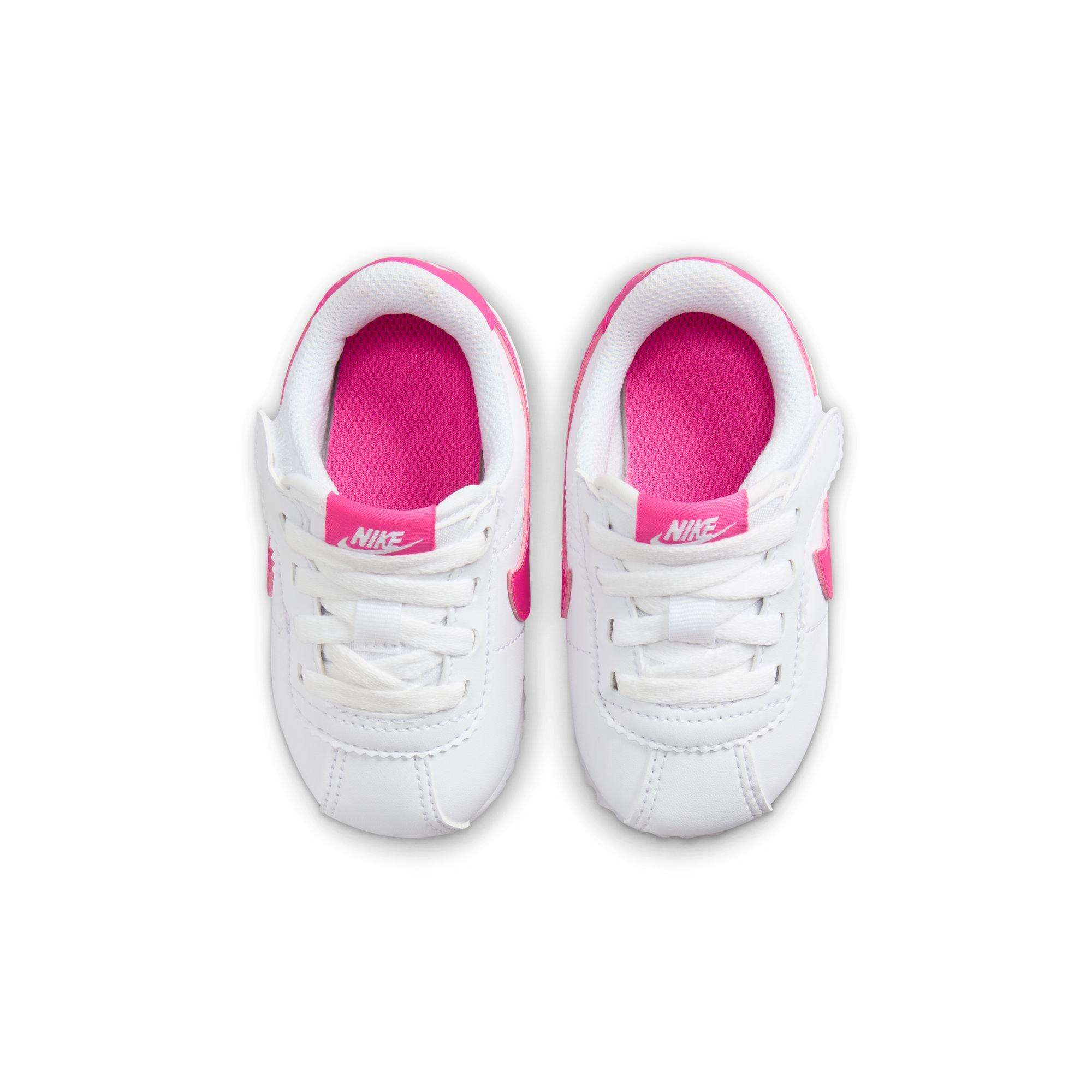 Nike Cortez EasyOn Toddler Girls' "White/Laser Fuchsia" Shoe