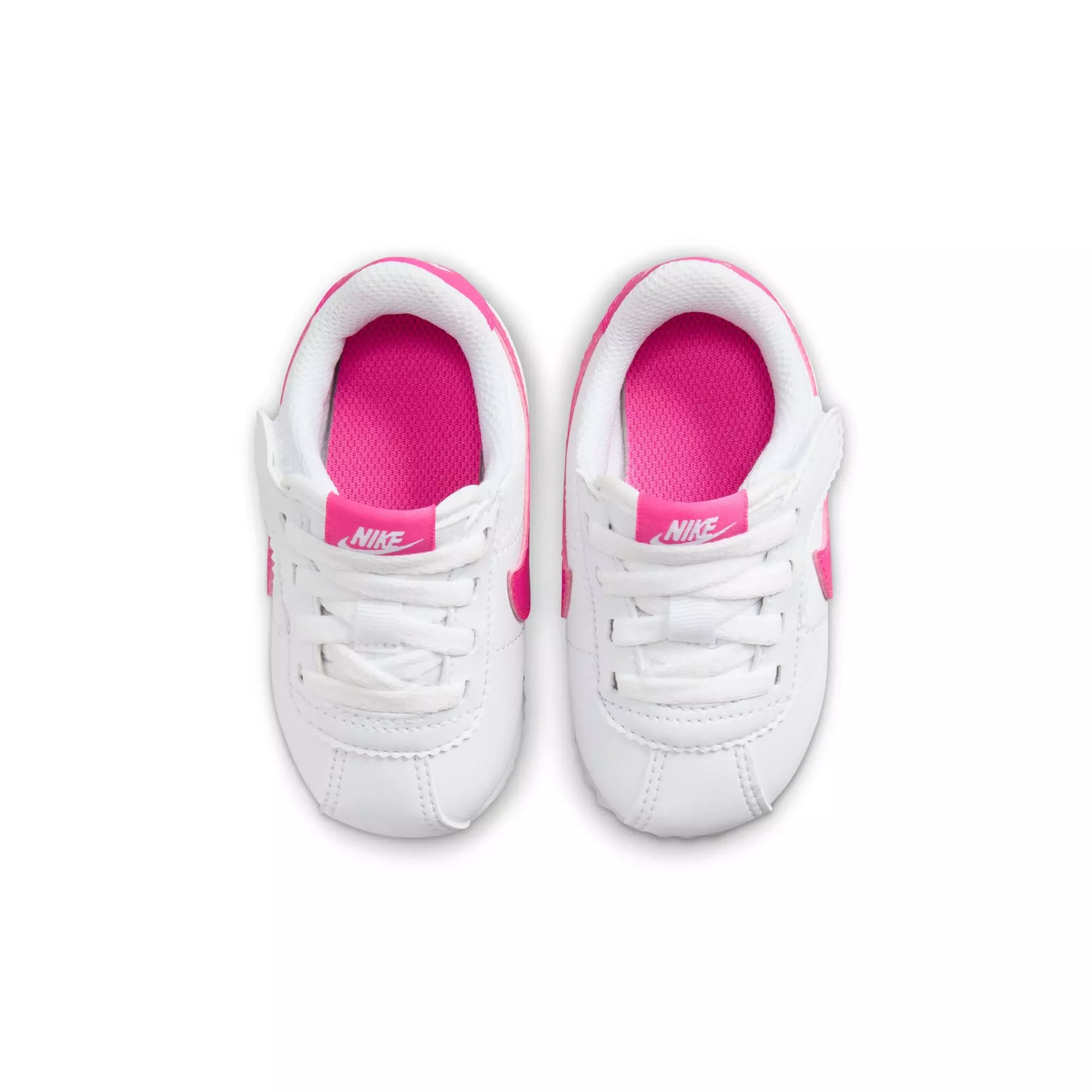 Nike Cortez EasyOn "White/Laser Fuchsia" Toddler Girls' Shoe - WHITE/PINK