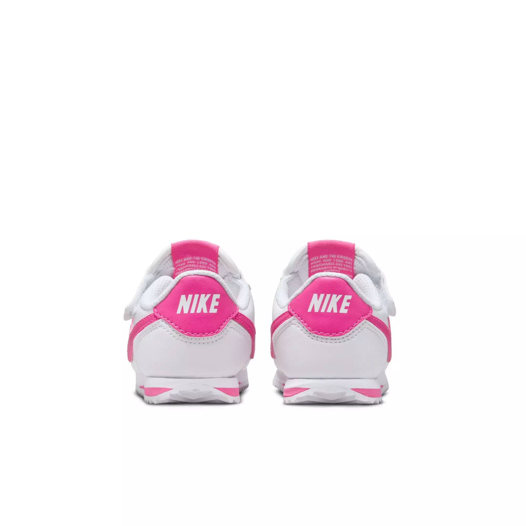 Nike Cortez EasyOn "White/Laser Fuchsia" Toddler Girls' Shoe - WHITE/PINK