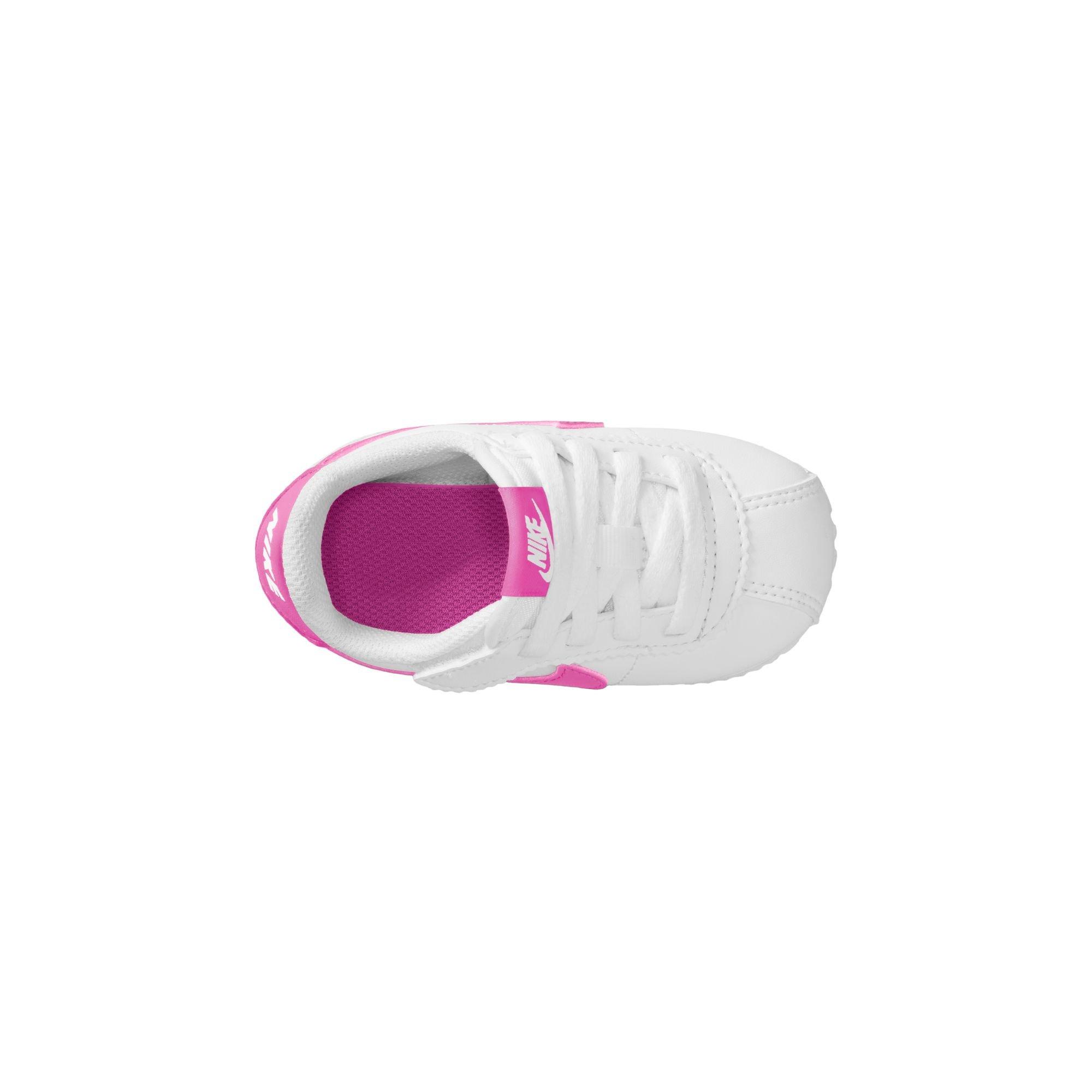 Nike Cortez EasyOn Toddler Girls' "White/Laser Fuchsia" Shoe