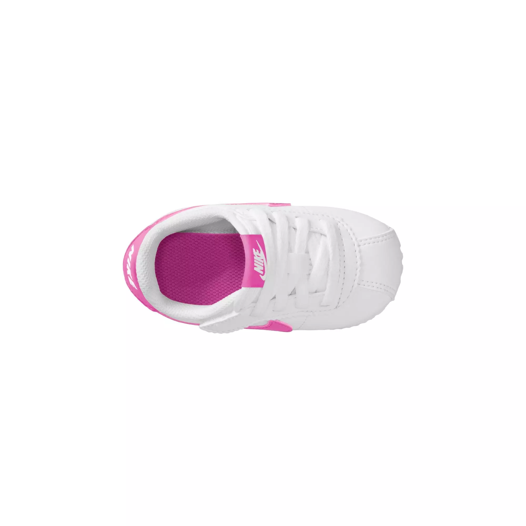 Nike Cortez EasyOn "White/Laser Fuchsia" Toddler Girls' Shoe - WHITE/PINK