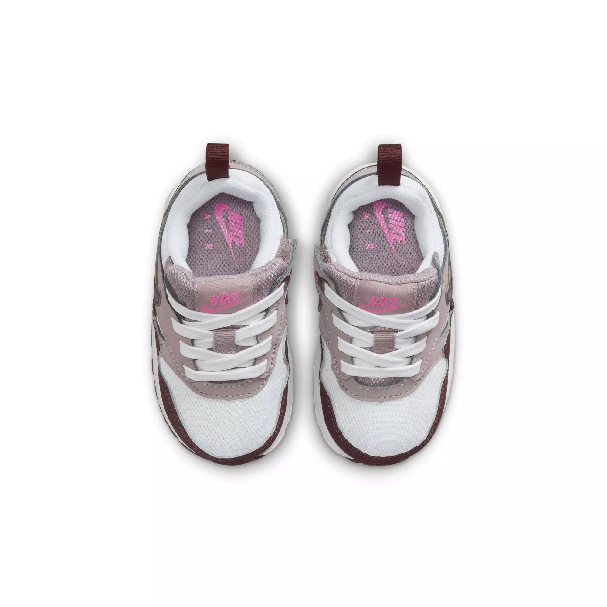 Nike Air Max 1 EasyOn "White/Burgundy Crush/Lt Violet Ore" Toddler Girls' Shoe - WHITE/PURPLE