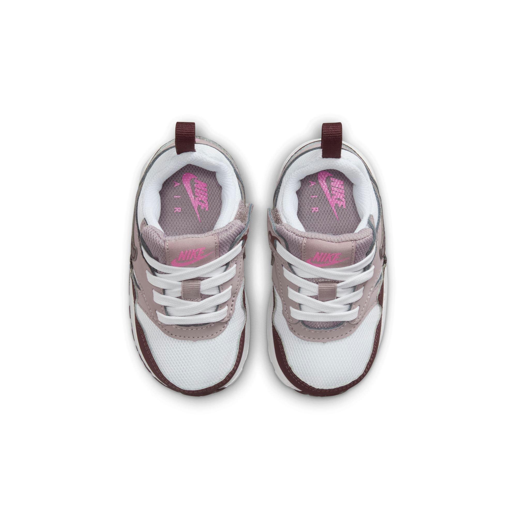 Nike Air Max 1 EasyOn "White/Burgundy Crush/Lt Viotet Ore" Toddler Girls' Shoe