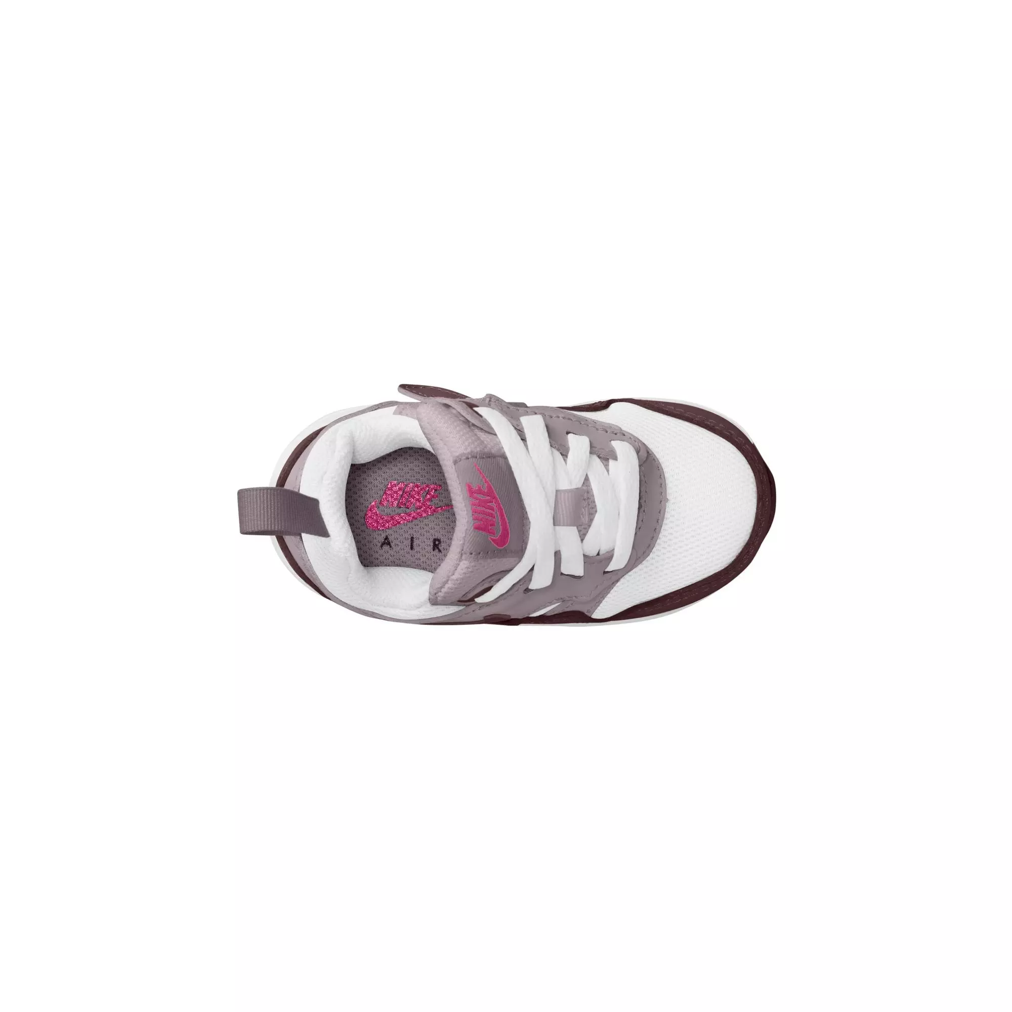 Nike Air Max 1 EasyOn "White/Burgundy Crush/Lt Viotet Ore" Toddler Girls' Shoe - WHITE/PURPLE
