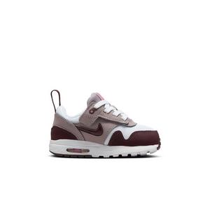Nike Air Max 1 EasyOn "White/Burgundy Crush/Lt Viotet Ore" Toddler Girls' Shoe