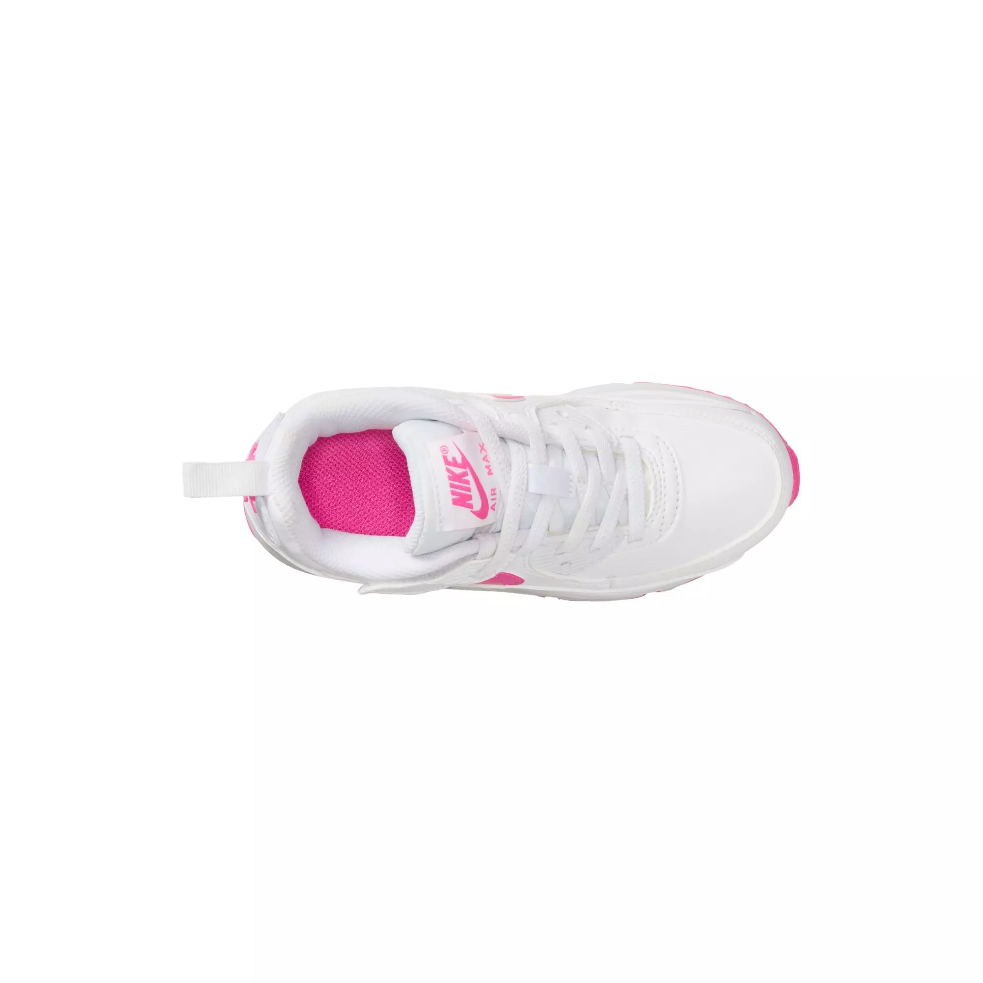 Nike Air Max 90 EasyOn "White/Laser Fuchsia" Toddler Girls' Shoe - WHITE/PINK
