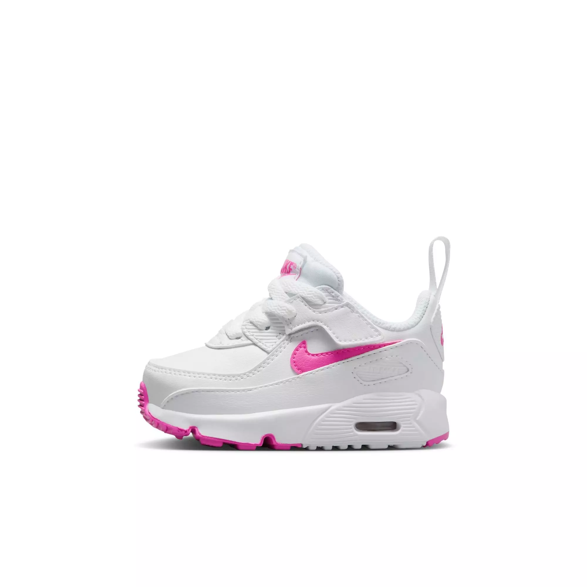 Nike Air Max 90 "White/Laser Fuchsia" Toddler Girls' Shoe - WHITE/PINK