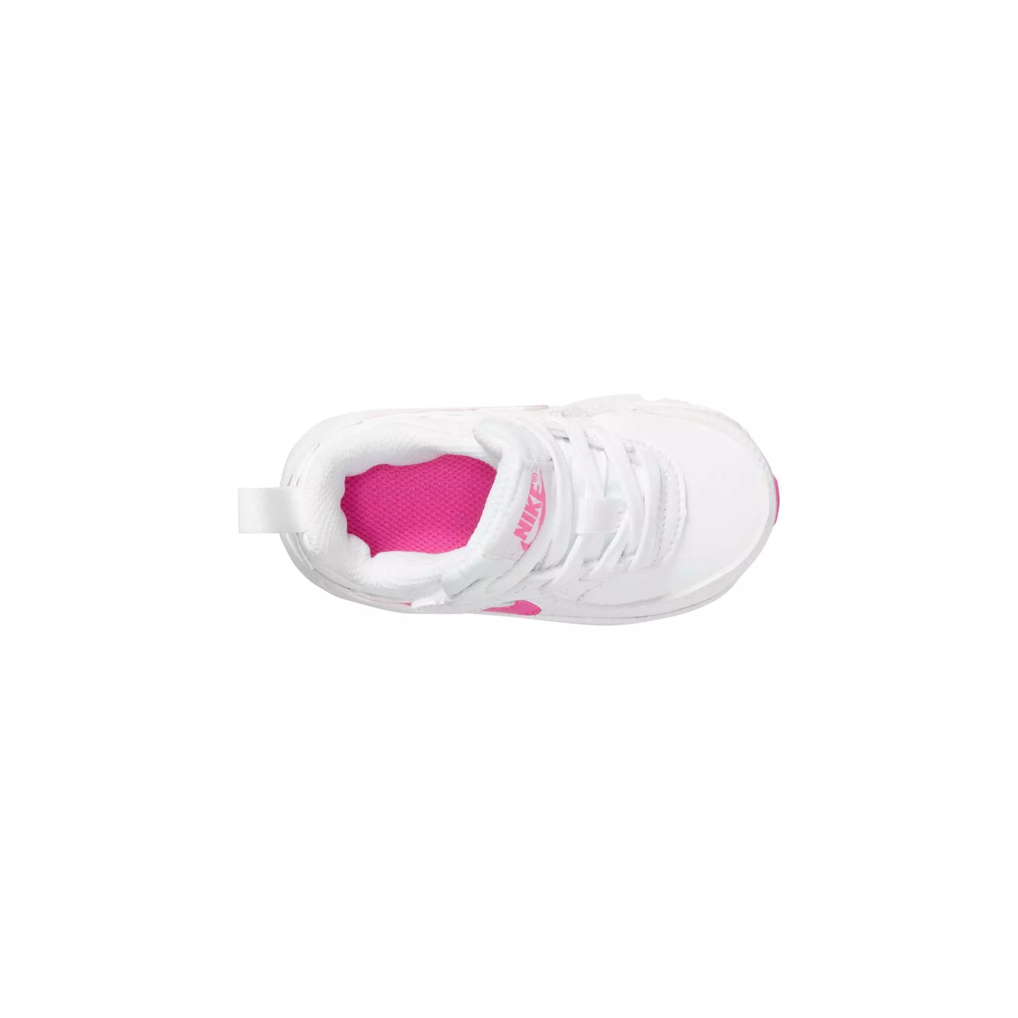 Nike Air Max 90 "White/Laser Fuchsia" Toddler Girls' Shoe - WHITE/PINK