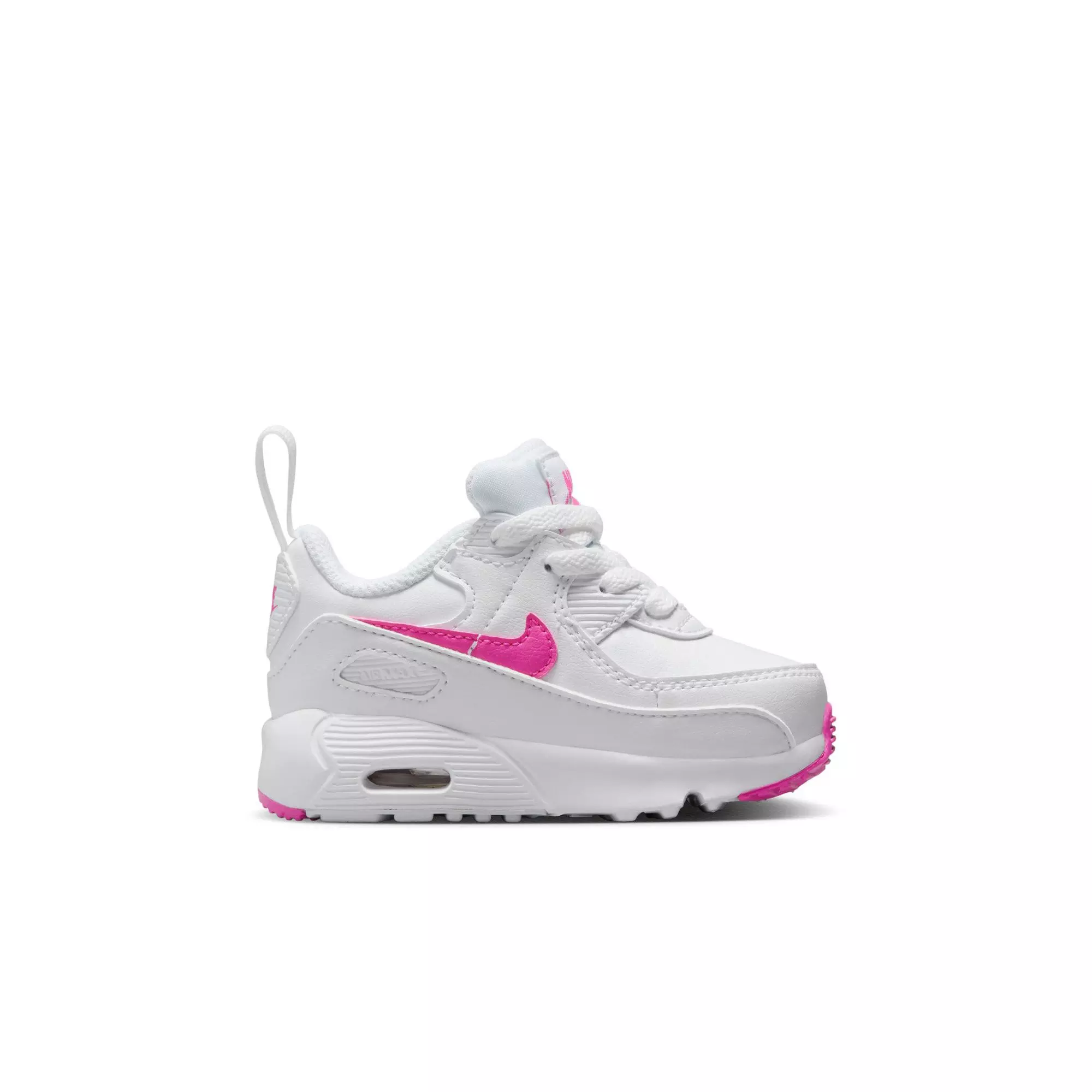 Nike Air Max 90 EasyOn "White/Laser Fuchsia" Toddler Girls' Shoe - WHITE/PINK