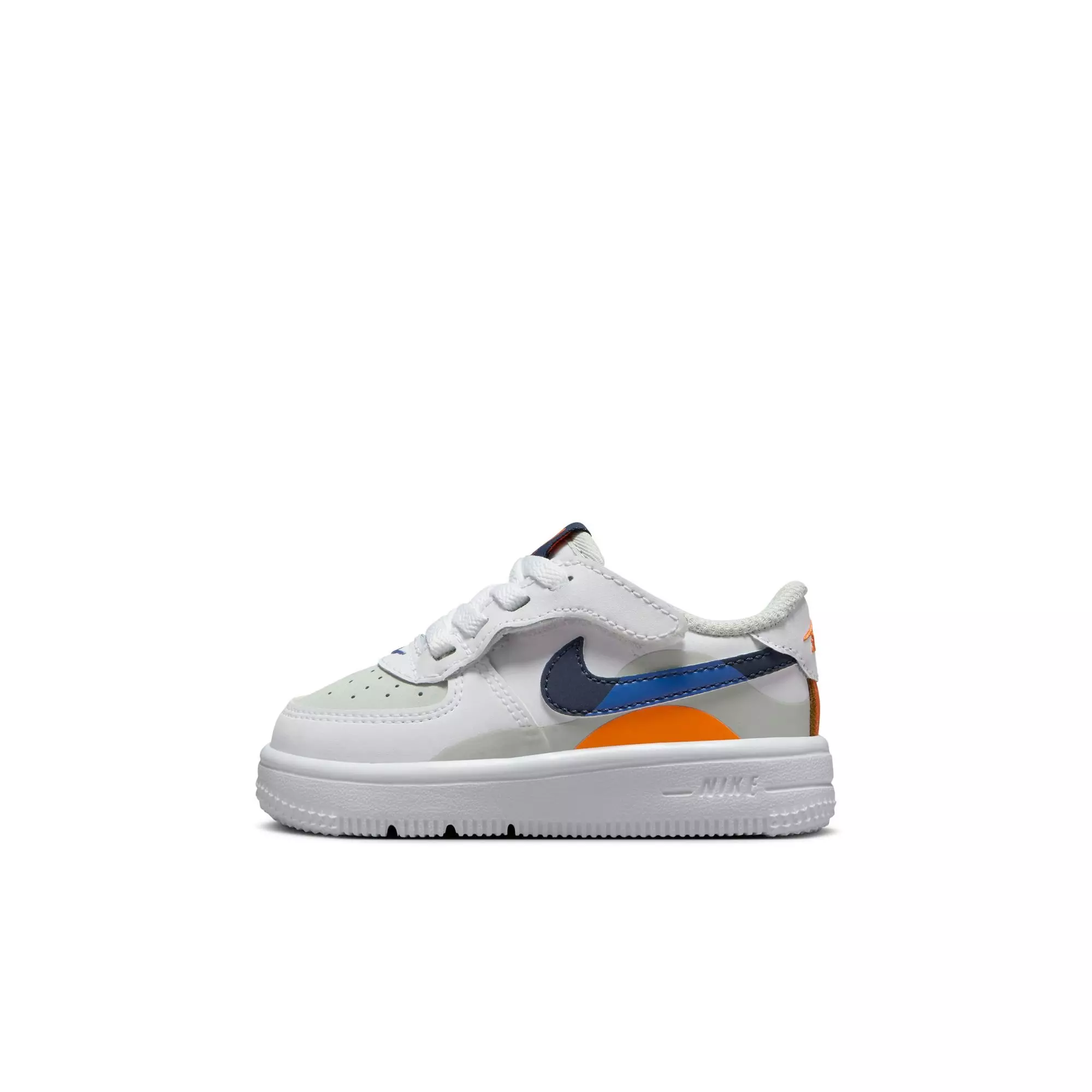 Nike Air Force 1 Low LV8 2 EasyOn "Your Move" Toddler Kids' Shoe - LIGHT SILVER/MIDNIGHT NAVY/WHITE