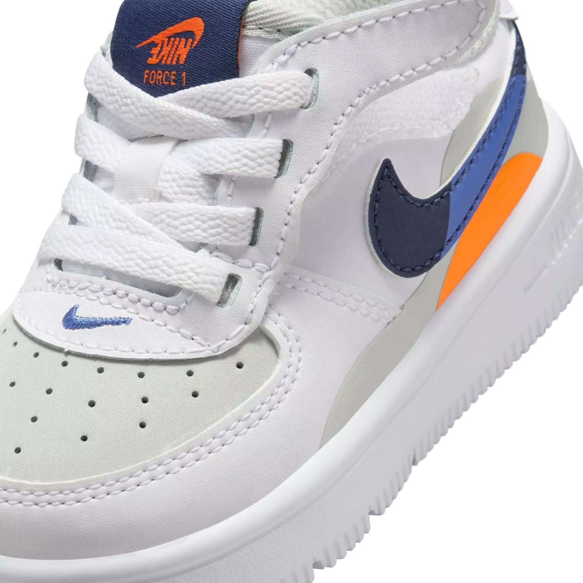 Nike Air Force 1 Low LV8 2 EasyOn "Your Move" Toddler Kids' Shoe - LIGHT SILVER/MIDNIGHT NAVY/WHITE
