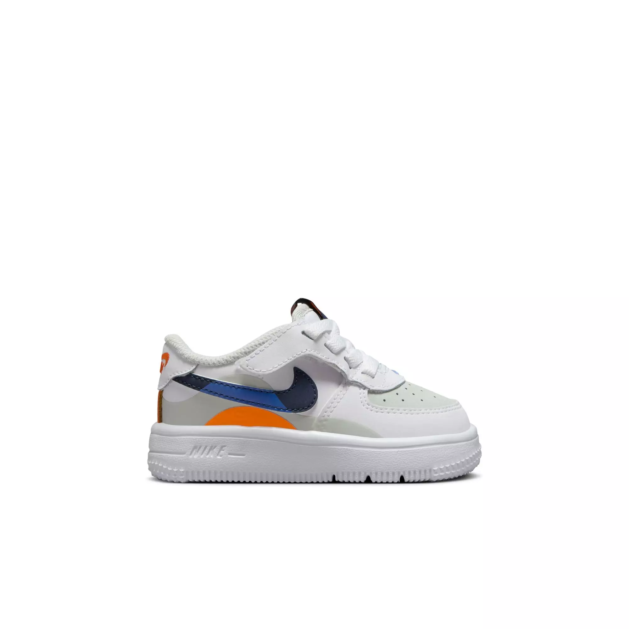 Nike Air Force 1 Low LV8 2 EasyOn "Your Move" Toddler Kids' Shoe - LIGHT SILVER/MIDNIGHT NAVY/WHITE