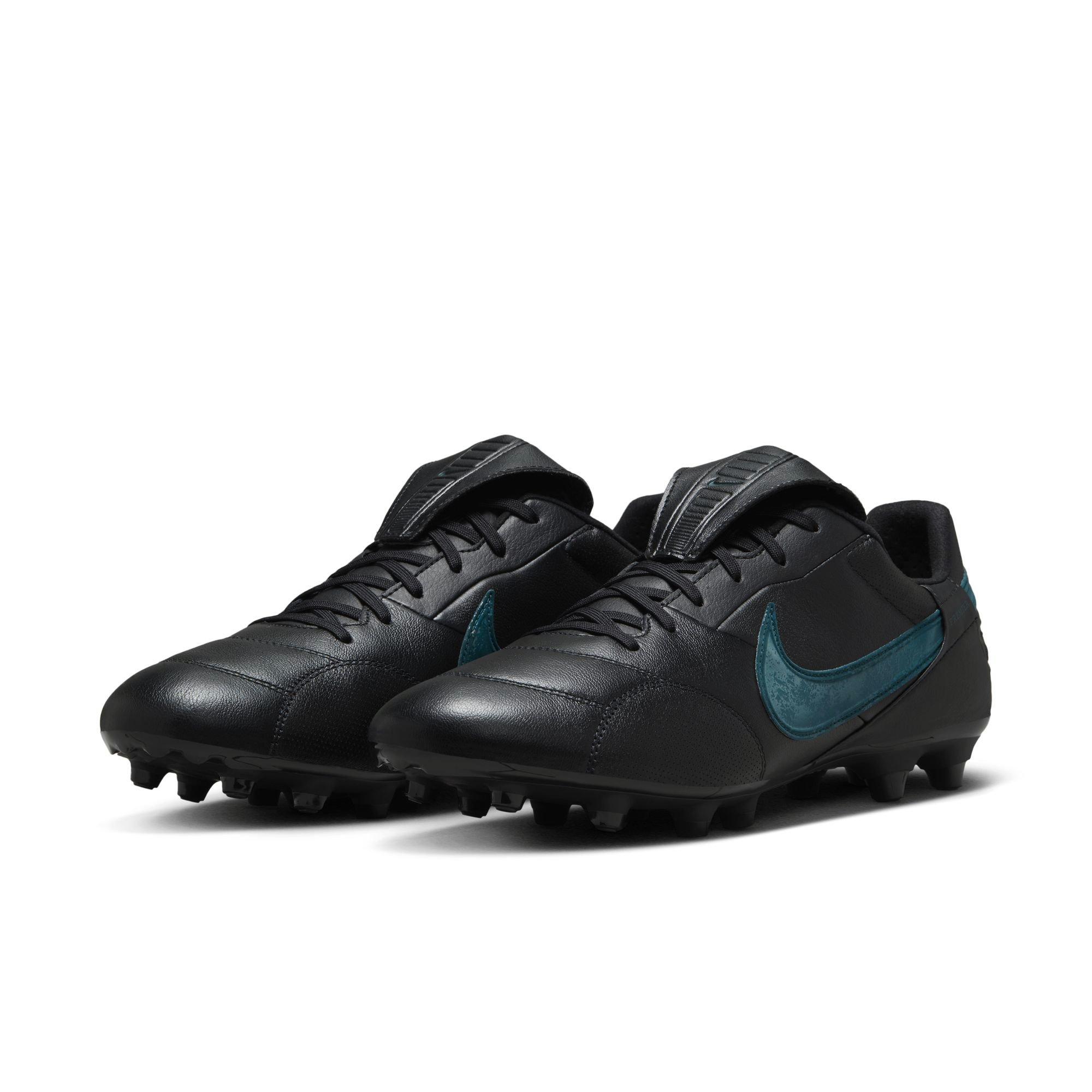 Nike Premier 3 FG Low Top "Black/Deep Jungle" Men's Soccer Cleat - BLACK Thumbnail View 4