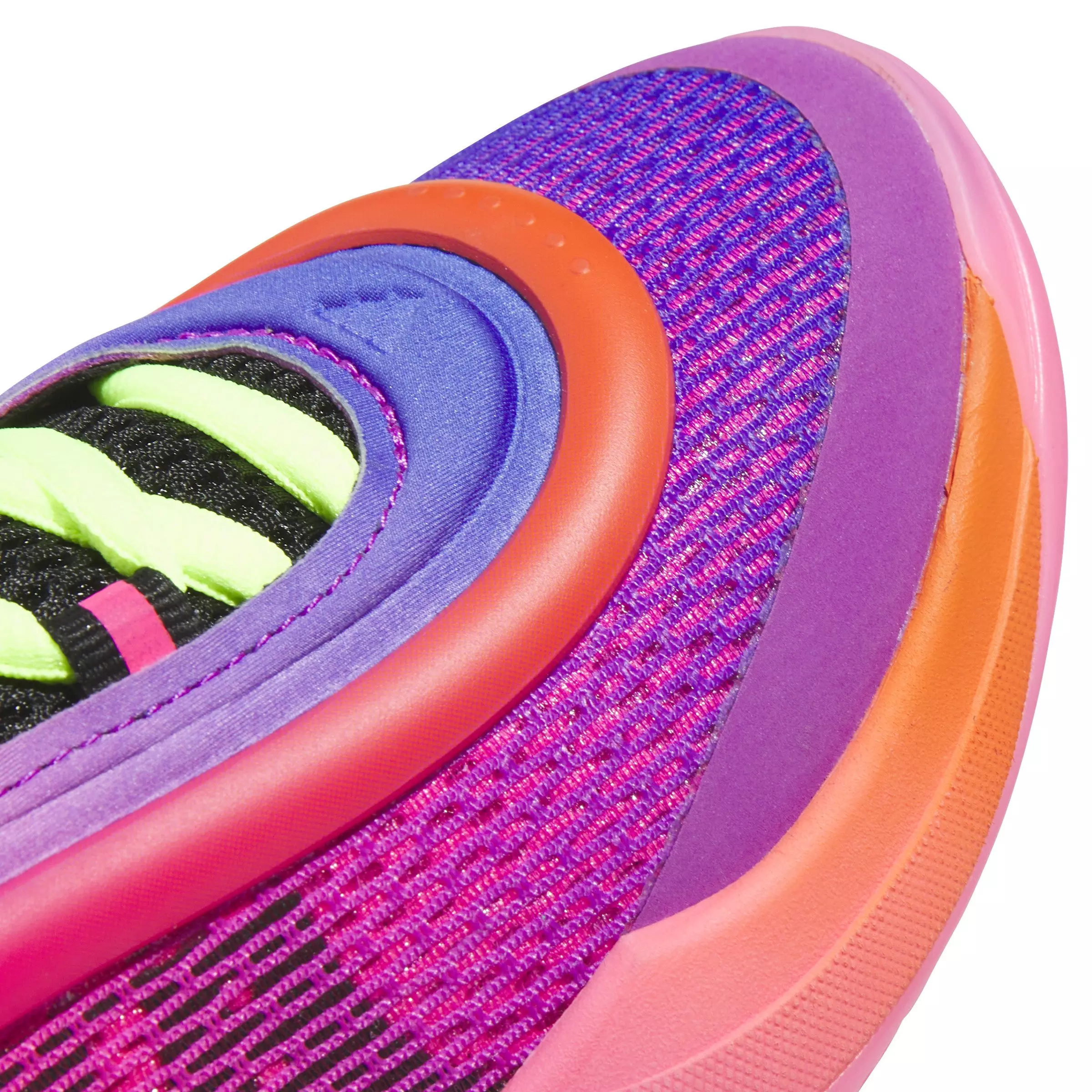 adidas D.O.N. Issue 6 "Camp" Grade School Kids' Basketball Shoe - LUCID PINK/IMPACT ORANGE/LUCID BLUE