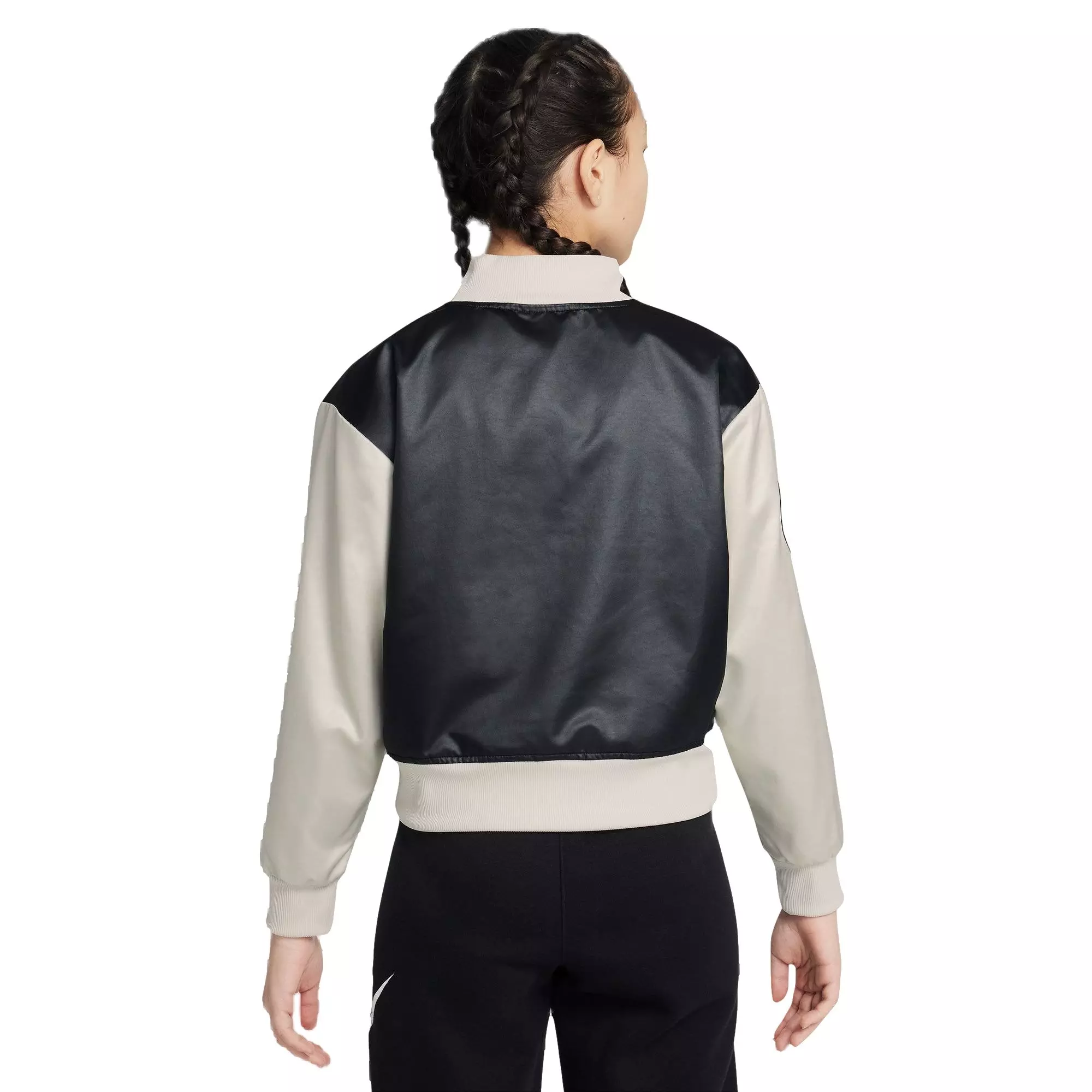 Nike Big Girls' Sportswear Varsity Jacket - BLACK