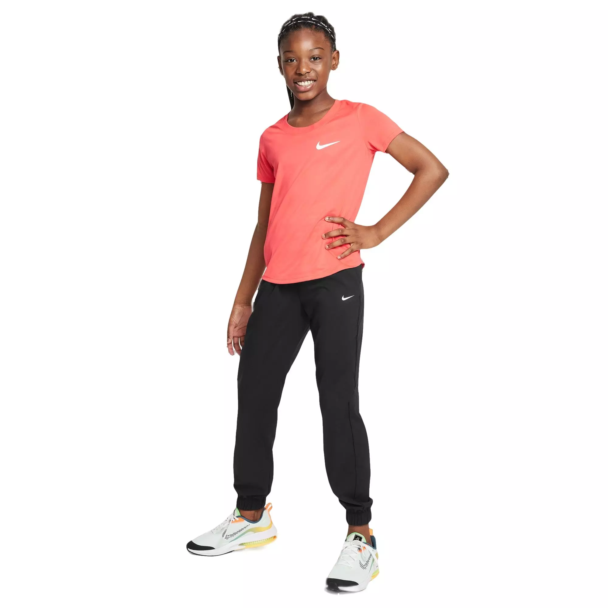 Nike Big Girls' Dri-FIT One Woven Training Pants - BLACK