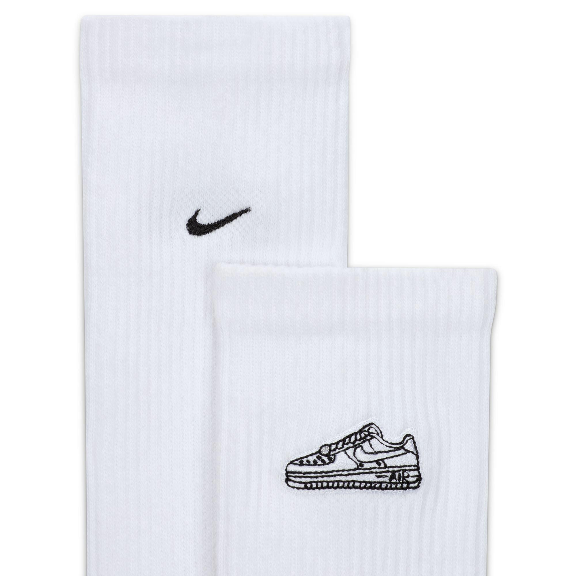 Nike Everyday Plus AF1 Cushioned Crew Socks (1 Pair) - WHITE Thumbnail View 4