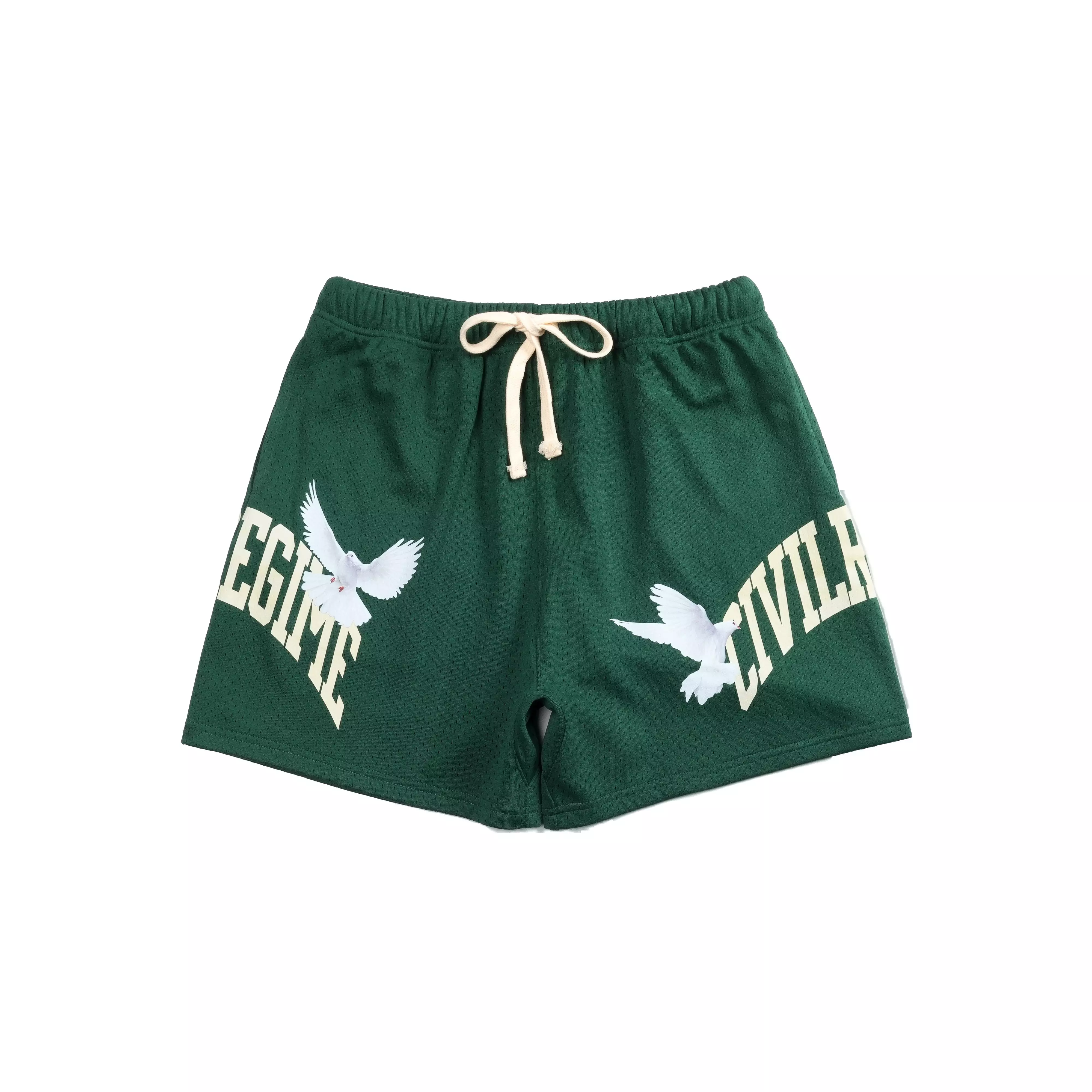 Civil Regime Men's Other Side Of Life Mesh Shorts - Green - GREEN