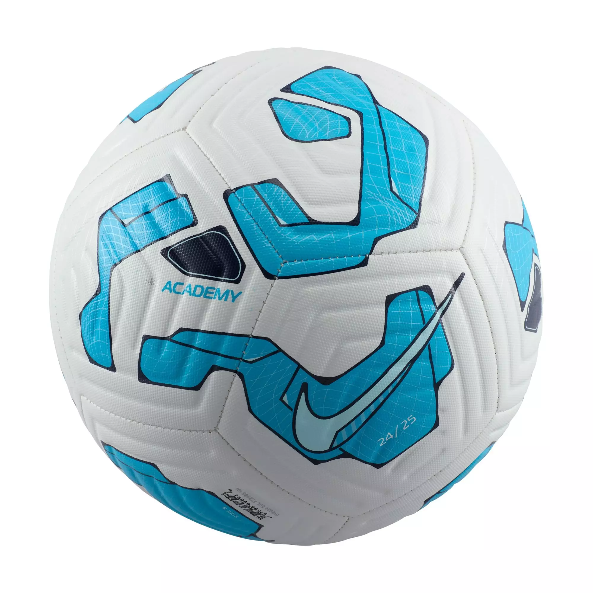 Nike Academy Size 5 Soccer Ball - Blue Fury - WHITE/CAROLINA