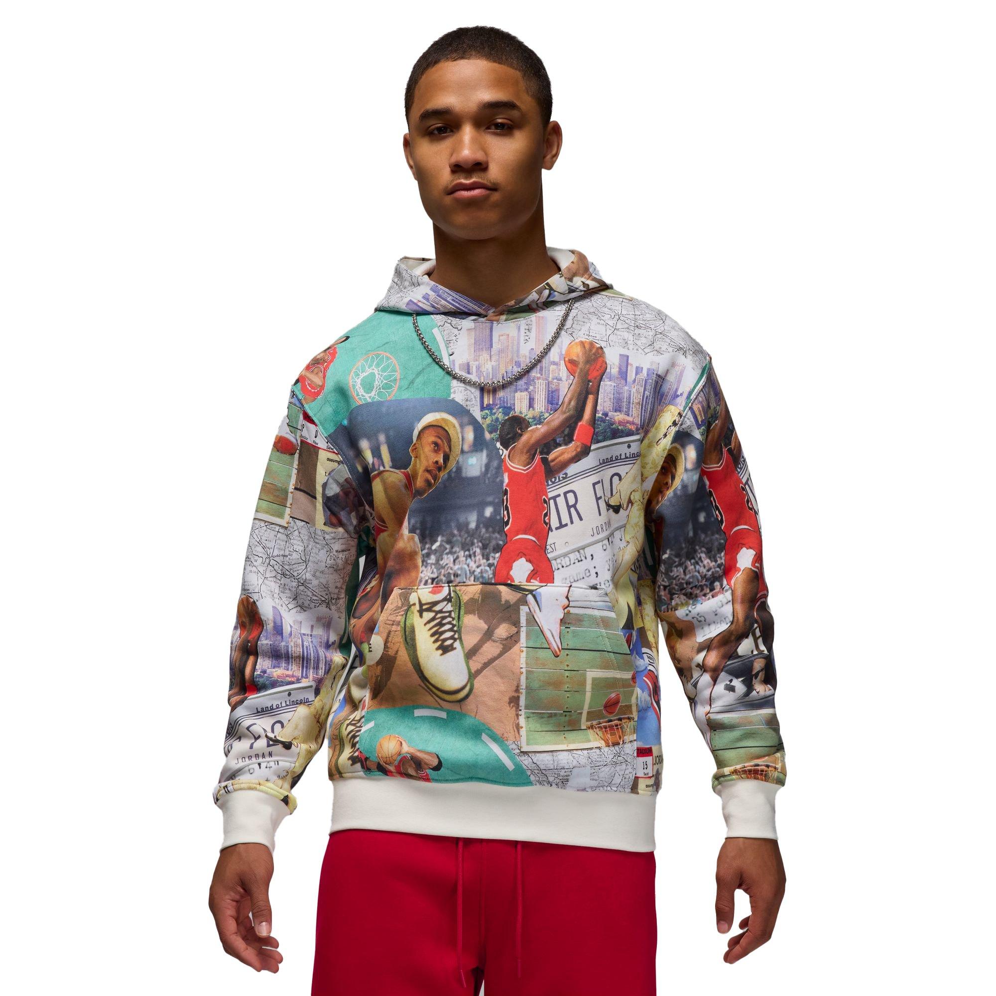 Jordan Brooklyn Fleece Men's Printed Pullover Hoodie - MULTI-COLOR