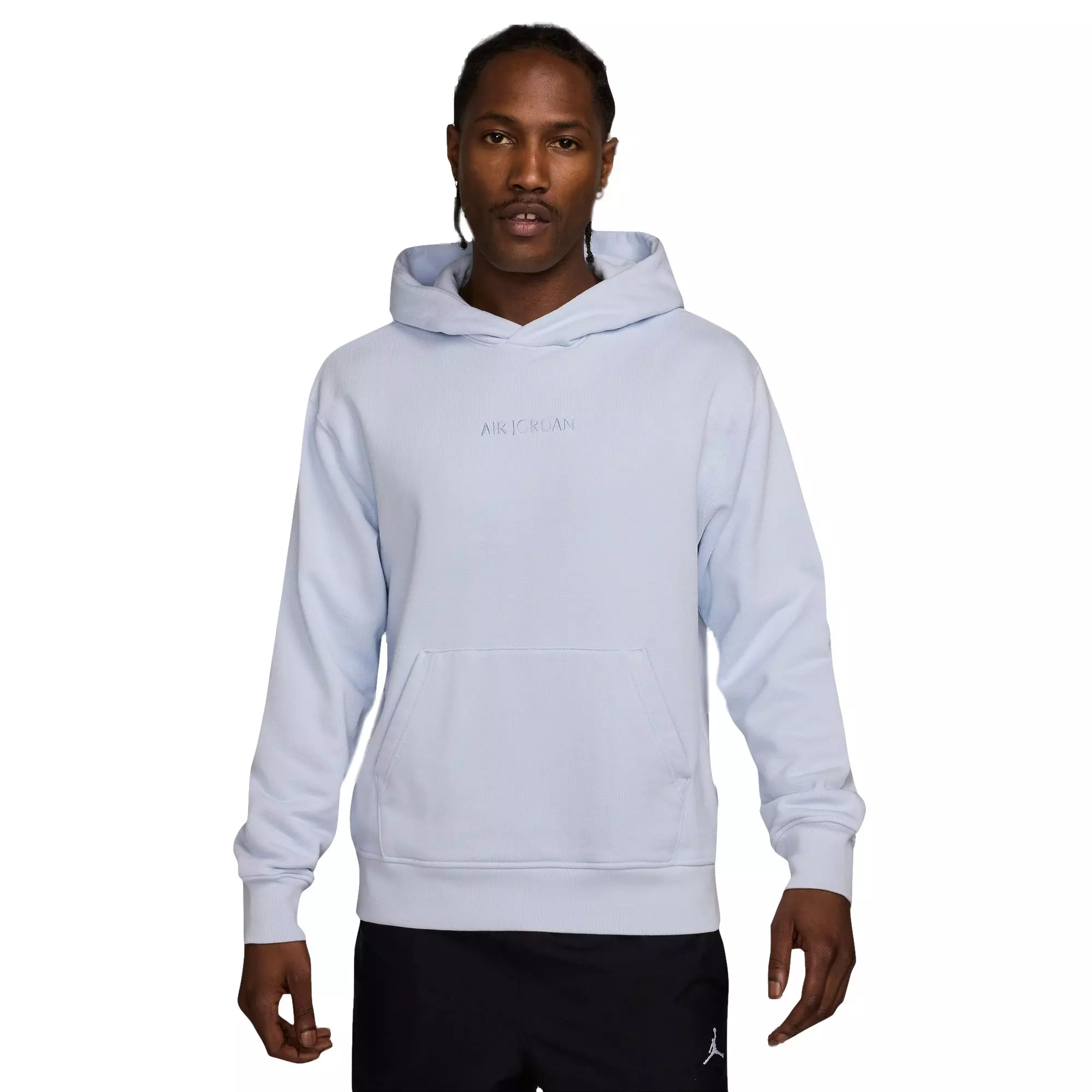 Jordan Men's Air Jordan Wordmark Fleece Pullover - Grey - GREY