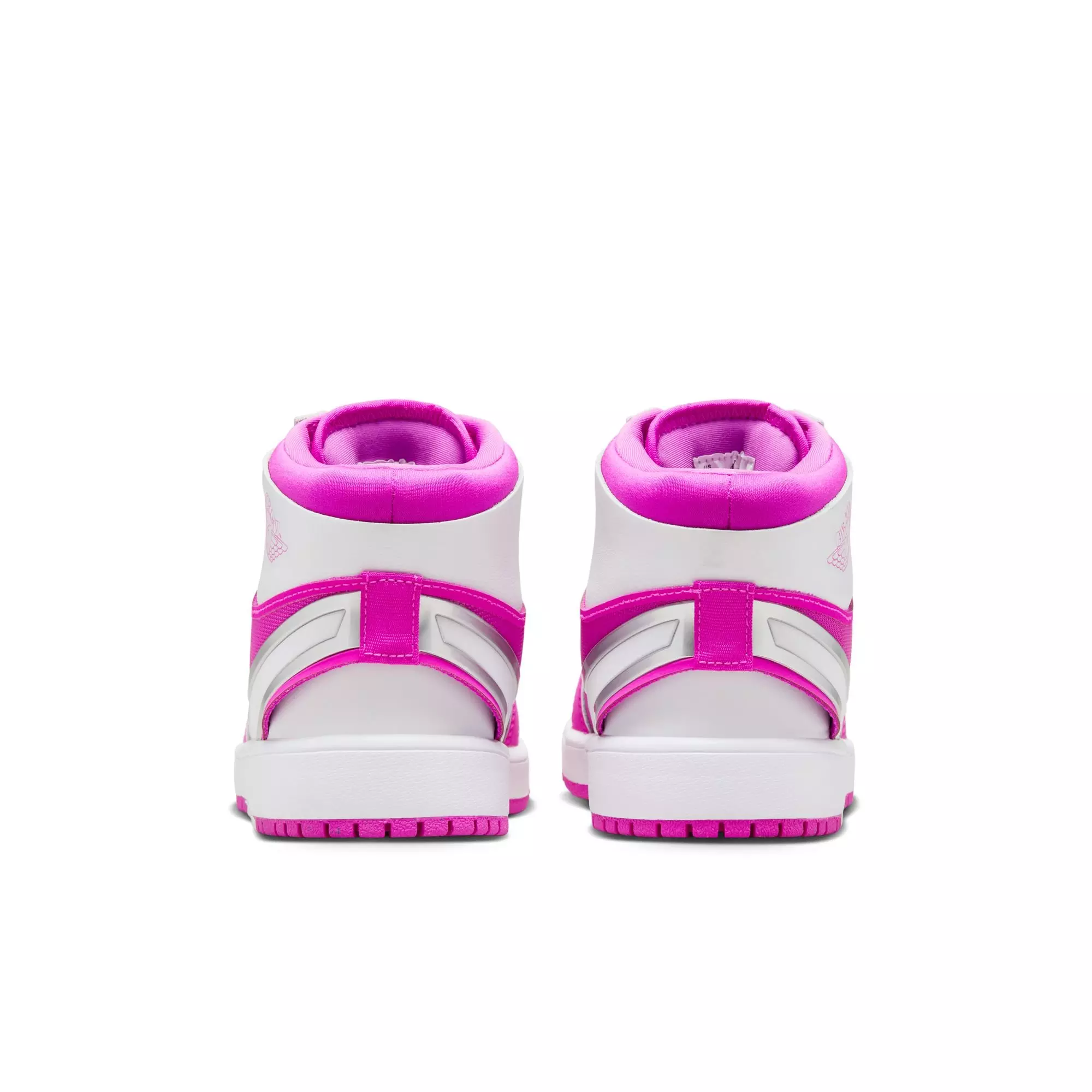 Jordan 1 Mid RM EasyOn "Fire Pink/White" Grade School Girls' Shoe - WHITE/PINK