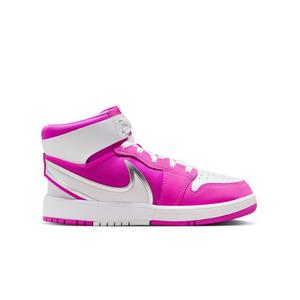 Jordan 1 Mid RM EasyOn "Fire Pink/White" Grade School Girls' Shoe