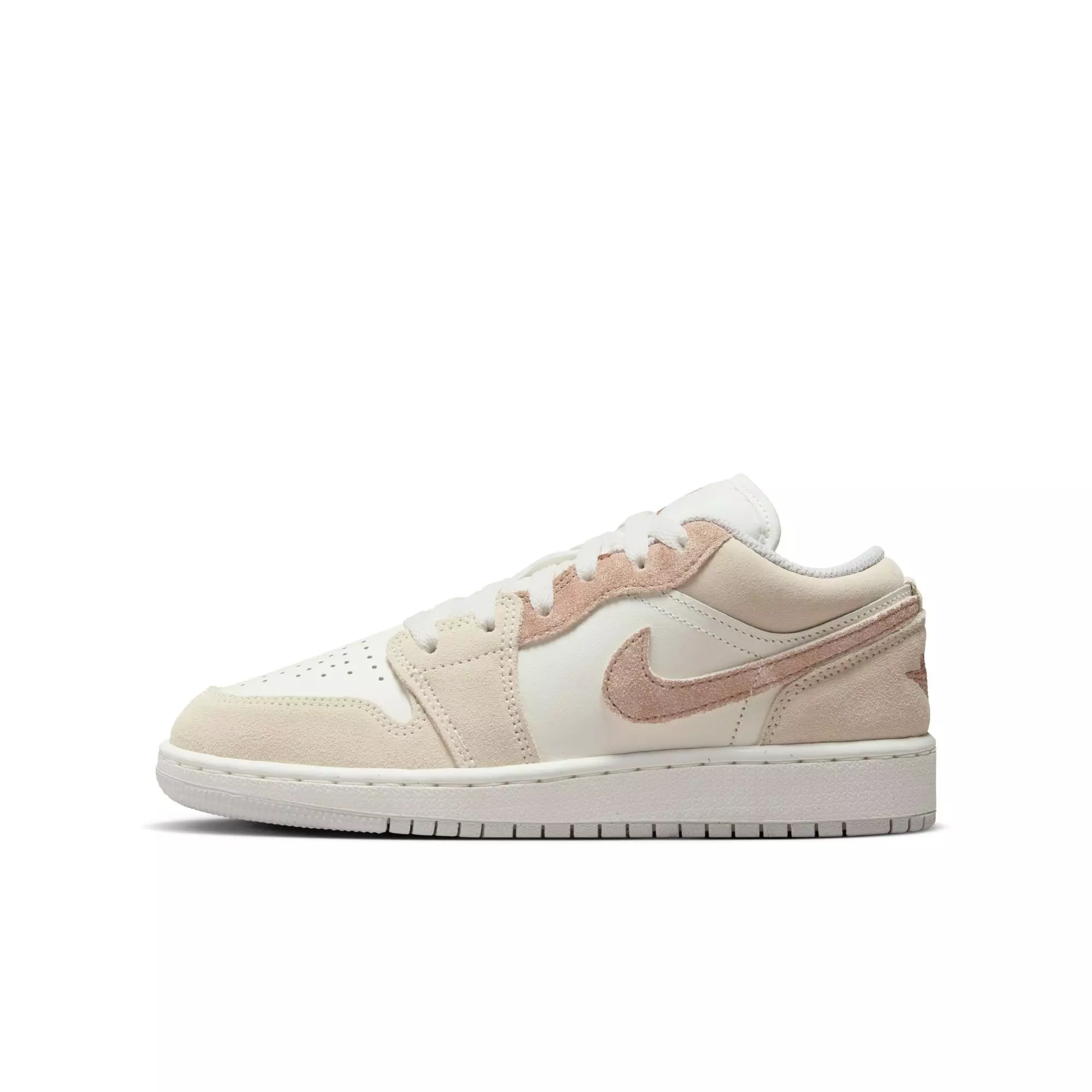 Jordan 1 Low SE "Legend Lt Brown/Archaeo Brown/Sail" Grade School Girls' Shoe - BROWN