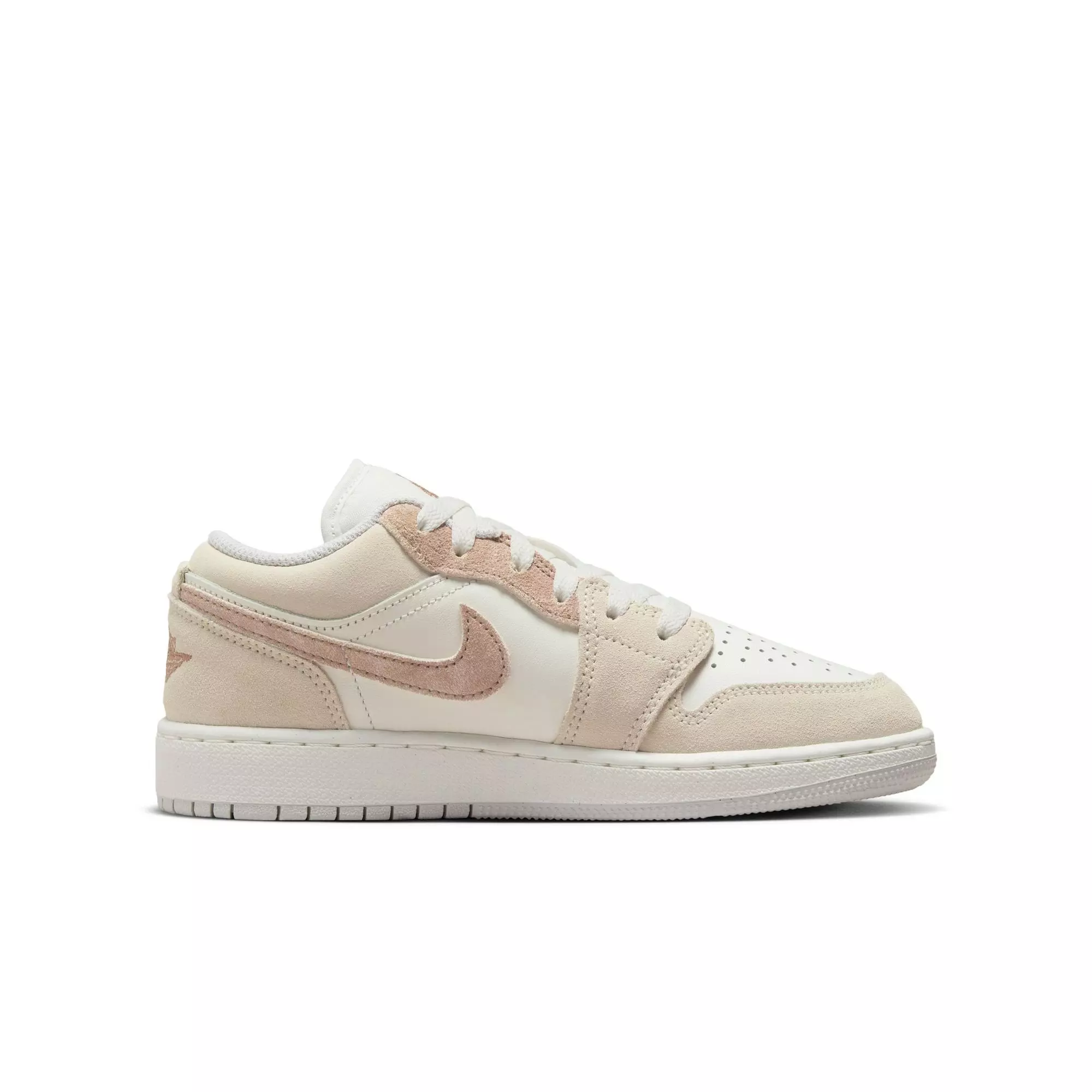 Jordan 1 Low SE "Legend Lt Brown/Archaeo Brown/Sail" Grade School Girls' Shoe - BROWN