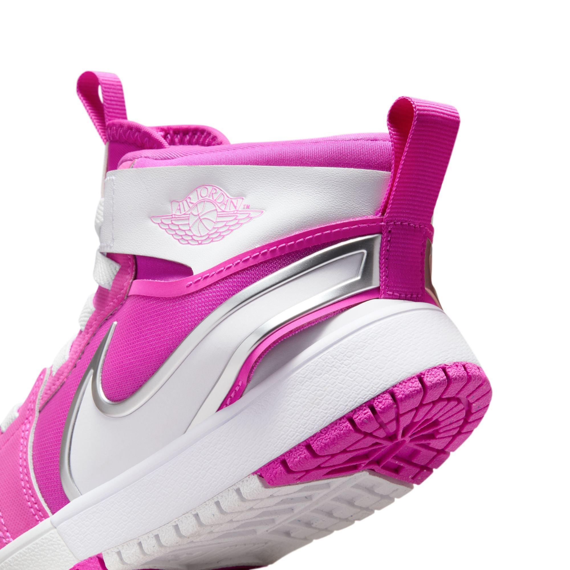 Jordan 1 Mid RM EasyOn "Fire Pink/White" Preschool Girls' Shoe - WHITE/PINK Thumbnail View 13