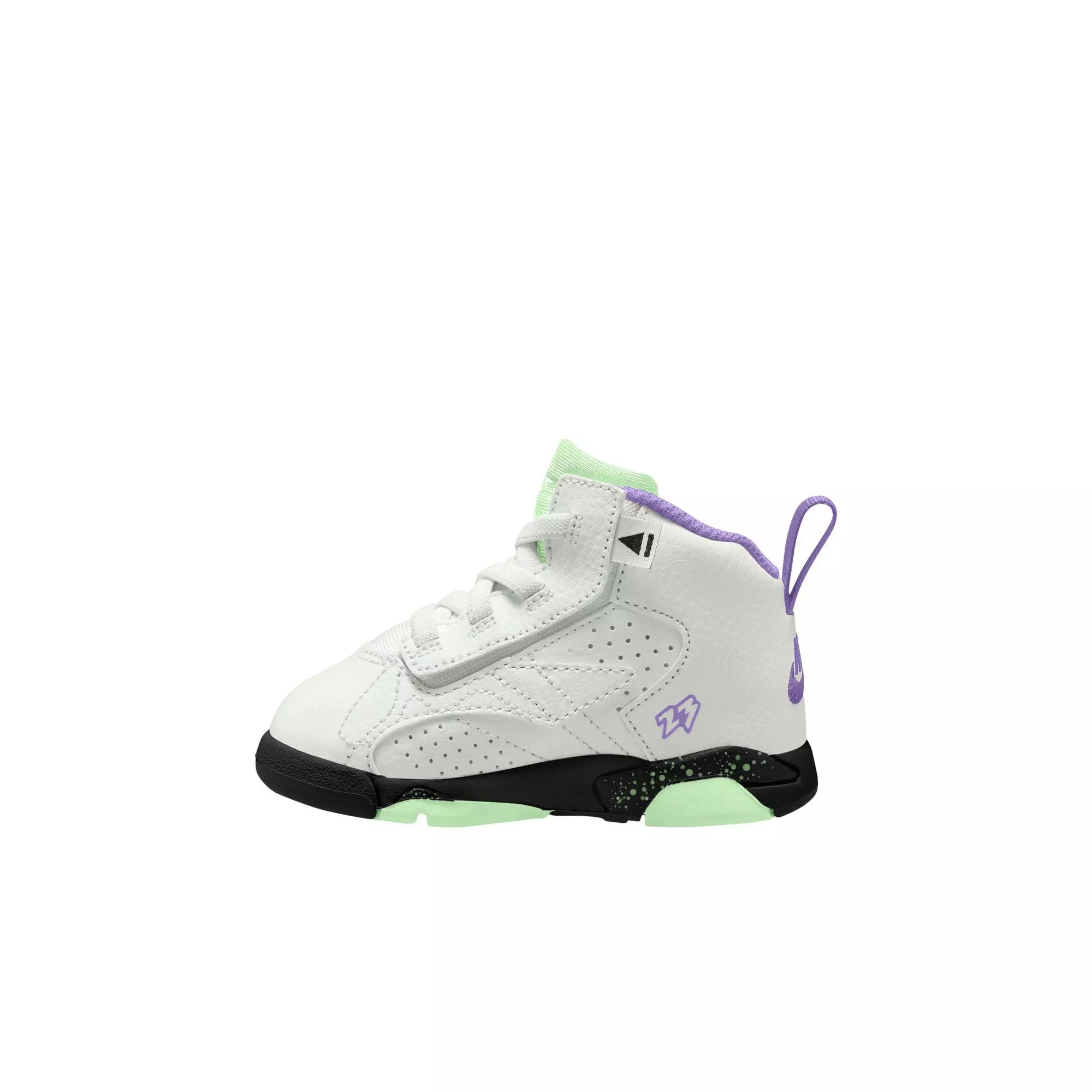 Jordan Jumpman MVP "Summit White/Black Raspberry/Black" Toddler Girls' Shoe - WHITE/PURPLE