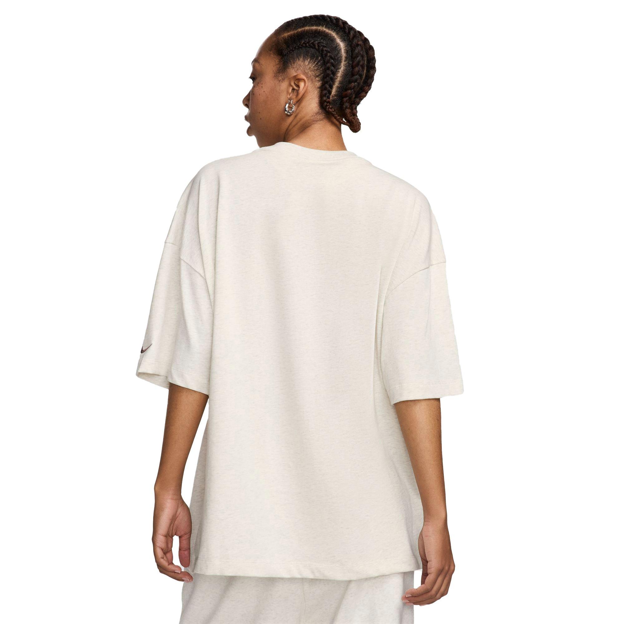 Nike Women's Sportswear Essential Oversized Tee - TAN Thumbnail View 2