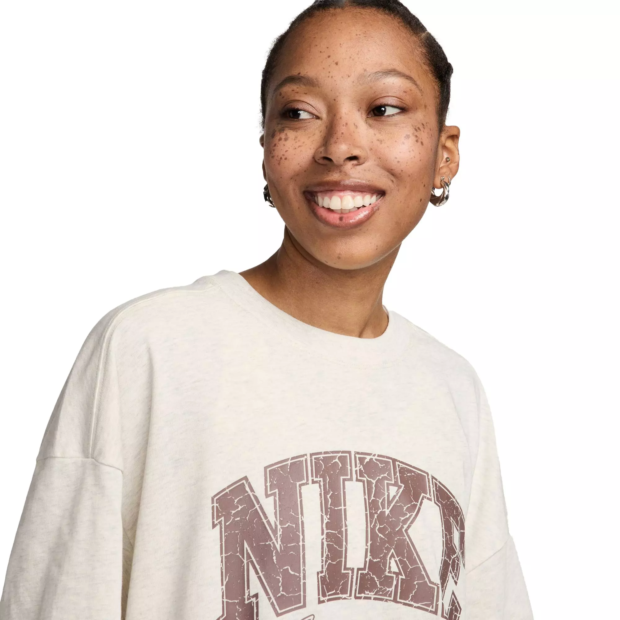 Nike Women's Sportswear Essential Oversized Tee - TAN