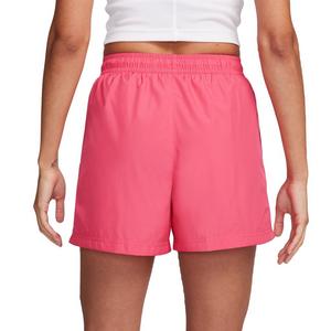 Nike Women's Sportswear Essential Mid-Rise Woven Shorts-Pink