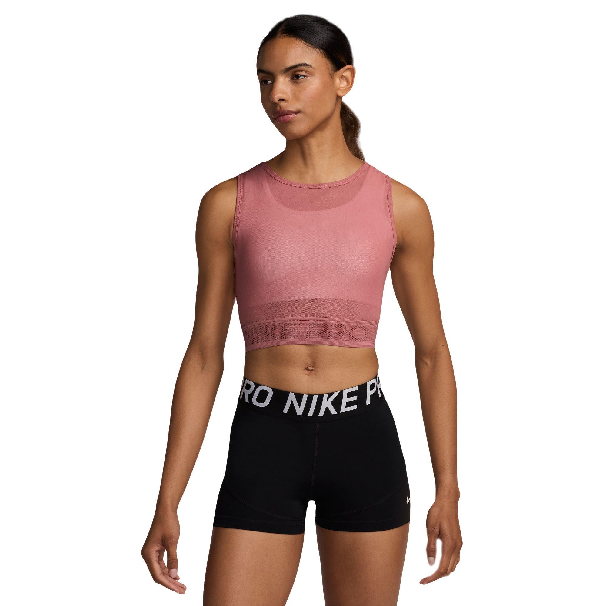 Nike Women's Pro Mesh Tank Top - PINK Thumbnail View 1