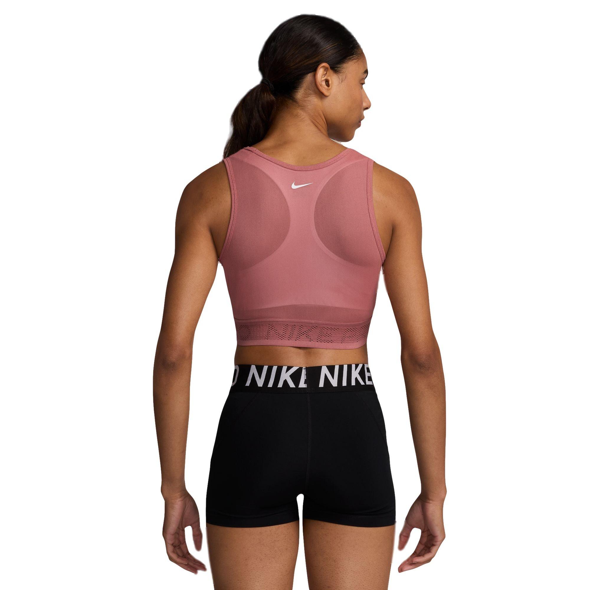 Nike Women's Pro Mesh Tank Top - PINK Thumbnail View 2