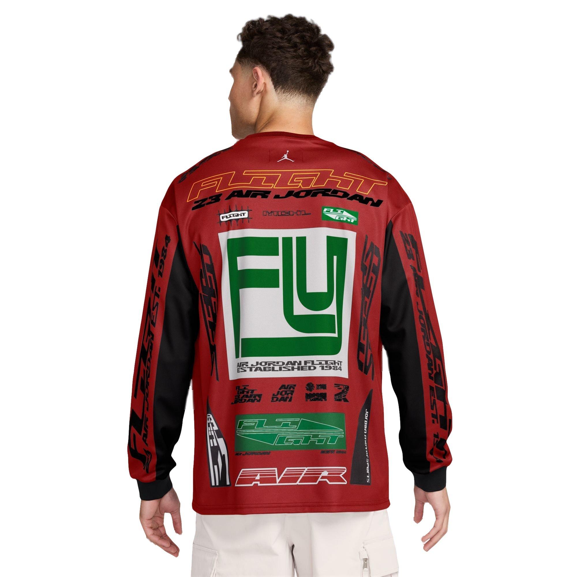 Jordan Men's MVP Printed Longsleeve Tee - Red/Black - RED/BLACK Thumbnail View 2