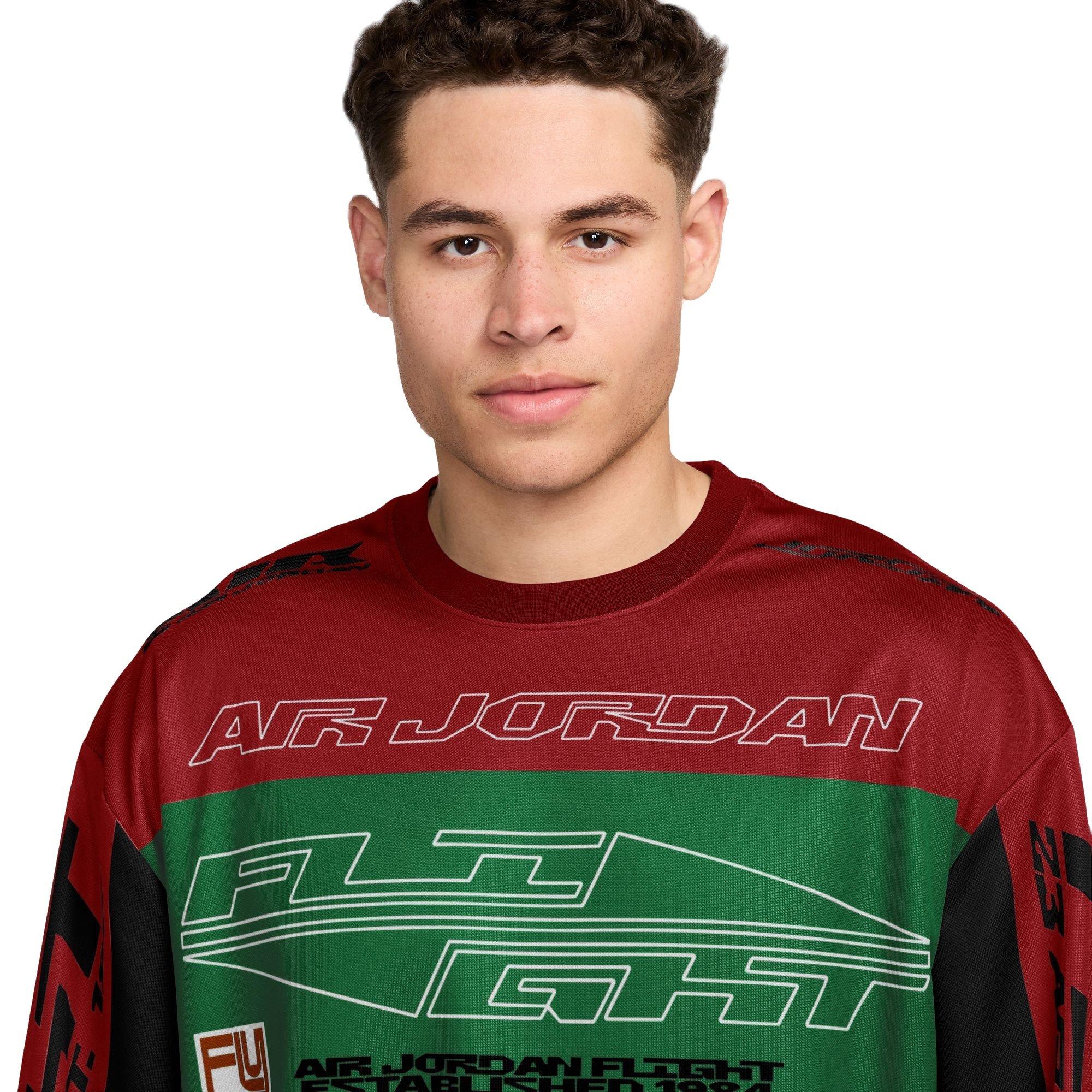 Jordan Men's MVP Printed Longsleeve Tee - Red/Black - RED/BLACK Thumbnail View 3