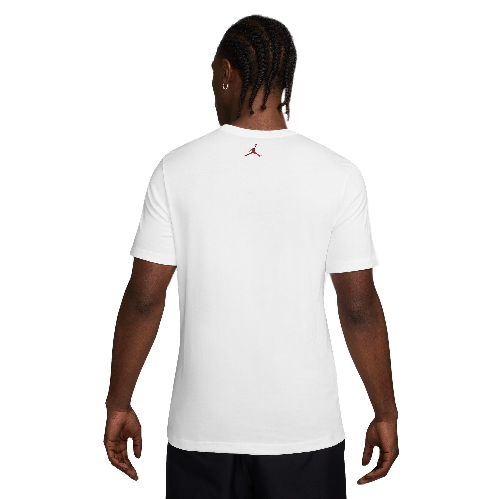 Jordan Men's MVP Moto Jumpman Tee - White/Red - WHITE Thumbnail View 2