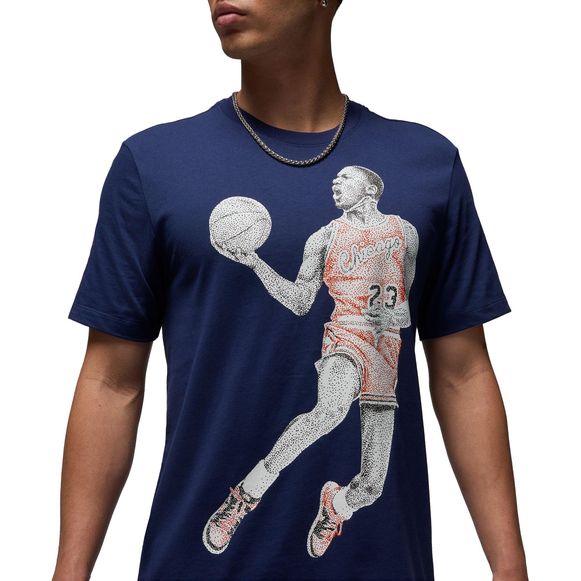 Jordan Men's Brand Tee - Navy - NAVY Thumbnail View 4