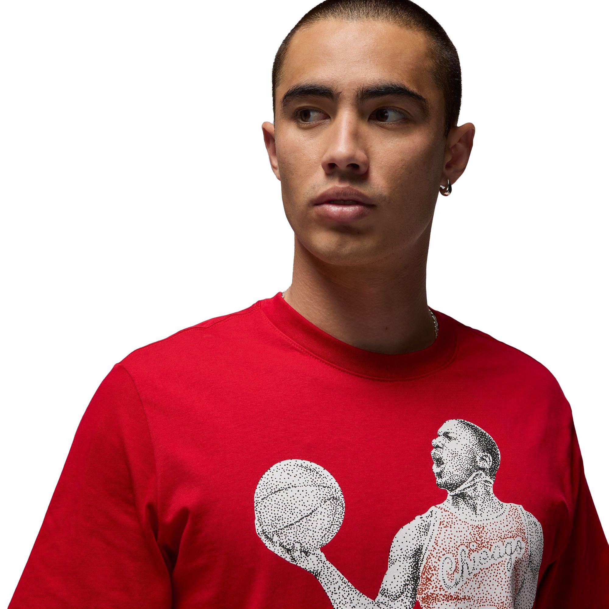 Jordan Men's Brand Tee-Red - RED Thumbnail View 3